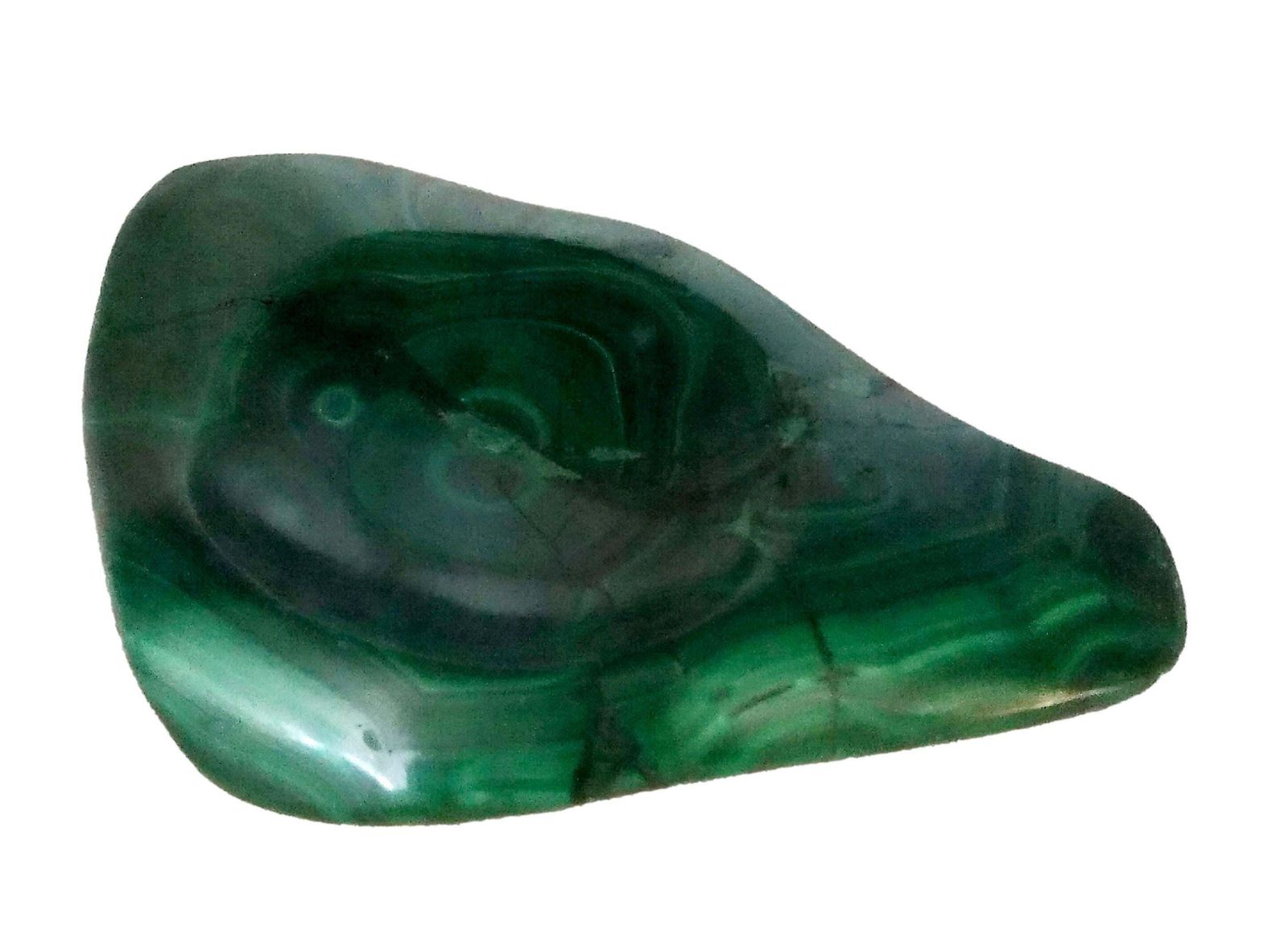 Natural Malachite Dish Bowl Or Ashtray, Italy 1970s photo for sale