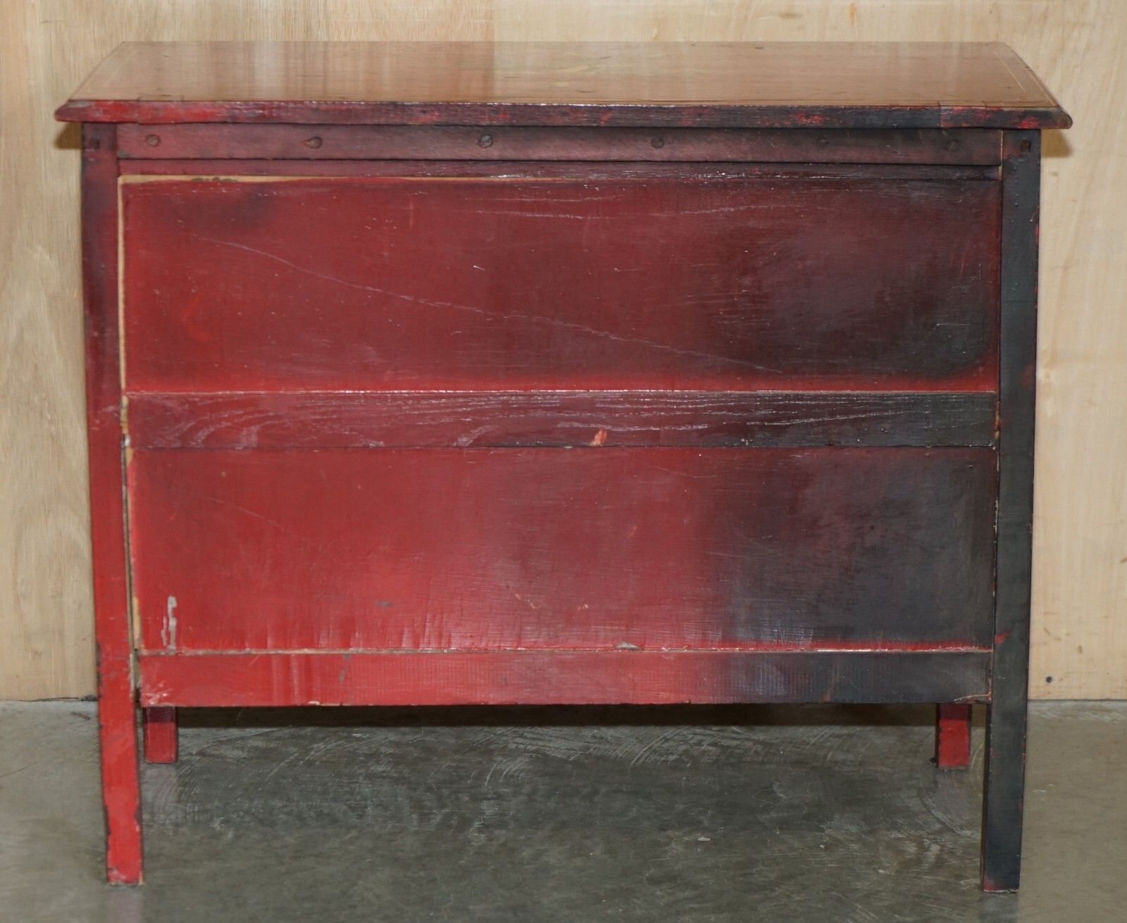 photo for sale Equestrian Antique Victorian Pine Hand Painted Horse & Jockey Chest Of Drawers