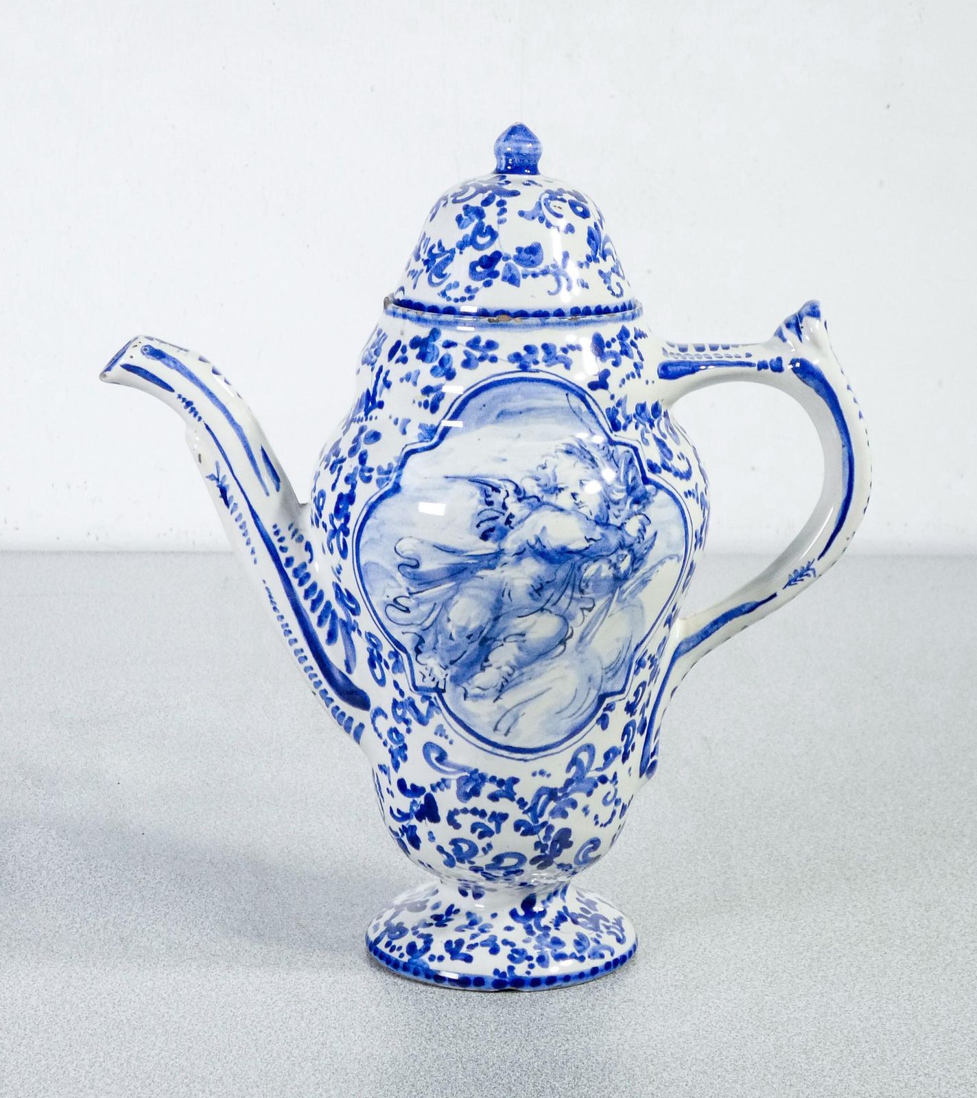 Albisola Ceramic Jug, Hand Painted, Alba Docilia Manufacture, Italy, Early 20thc photo furniture