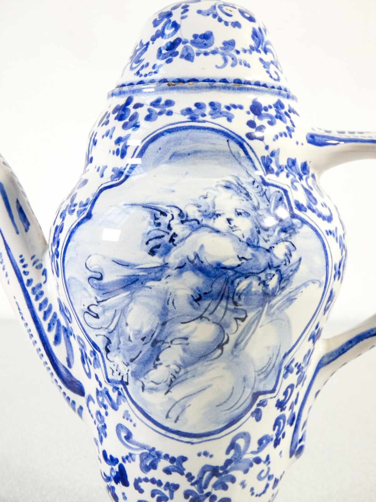 Albisola Ceramic Jug, Hand Painted, Alba Docilia Manufacture, Italy, Early 20thc photo buy