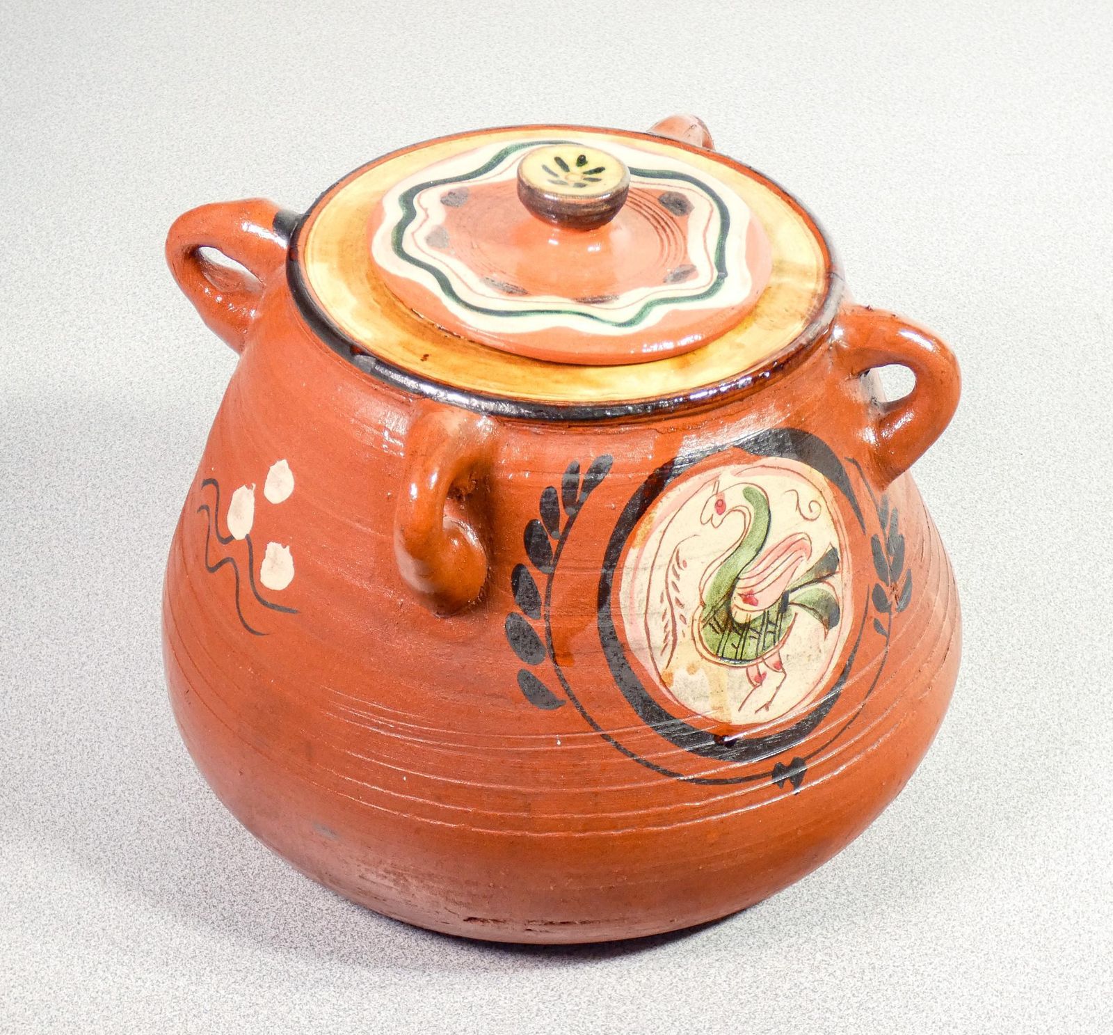 Painted And Glazed Terracotta Vase Signed Renzo Igne, Italy, 70s/80s photo furniture