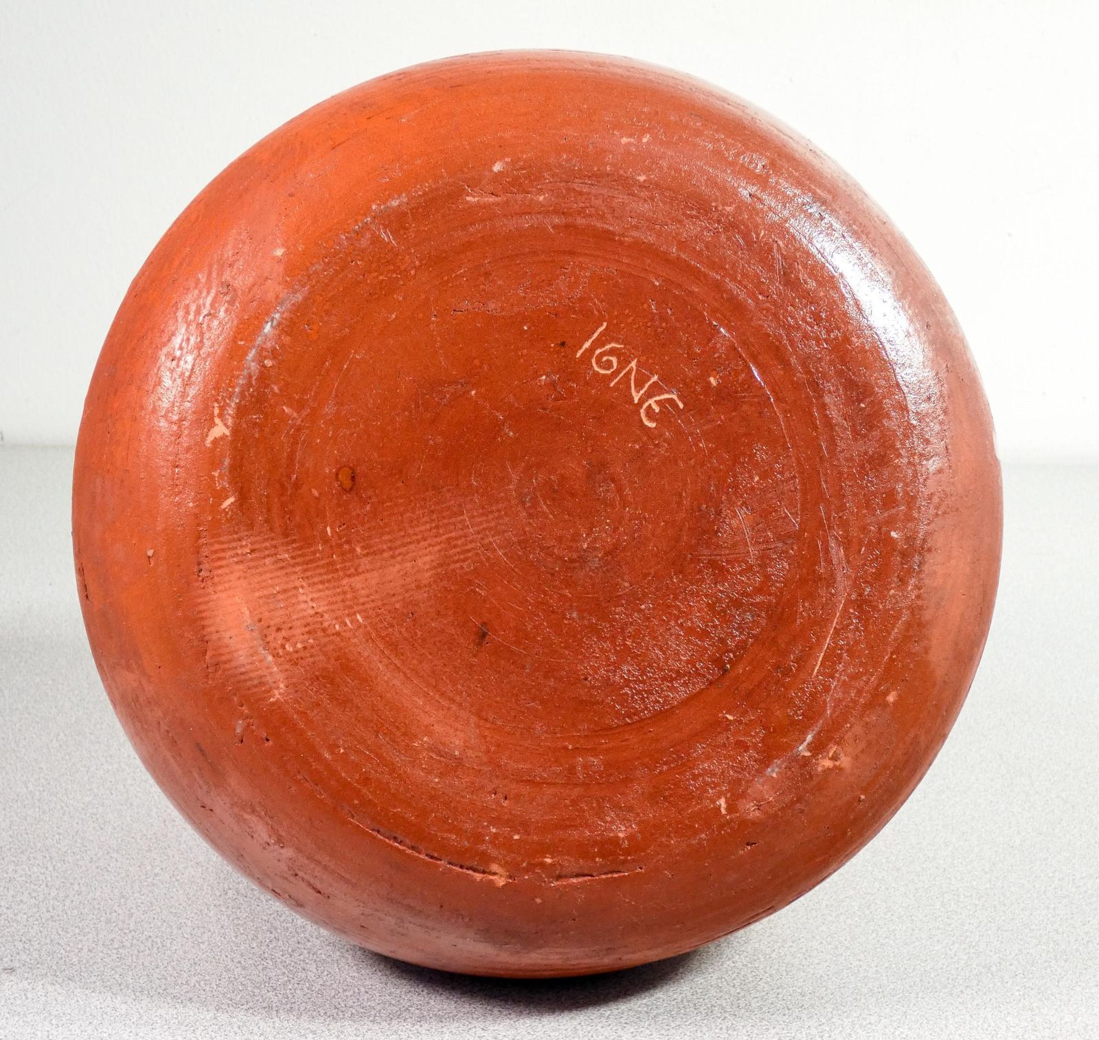 Painted And Glazed Terracotta Vase Signed Renzo Igne, Italy, 70s/80s photo vintage