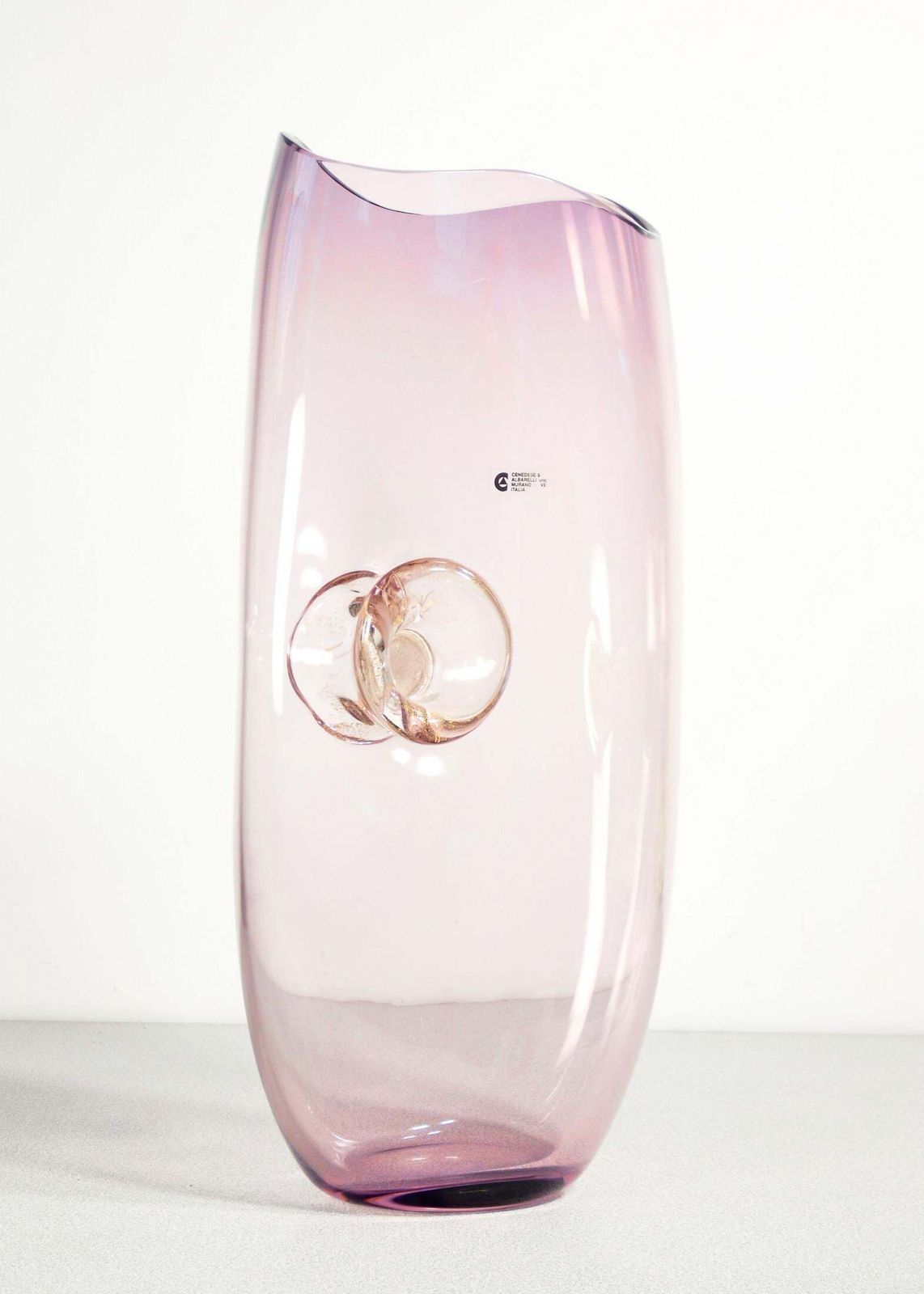 Blown Glass Vase, Design Gino Cenedese & Maurizio Albarelli. Murano, 1960s photo for sale