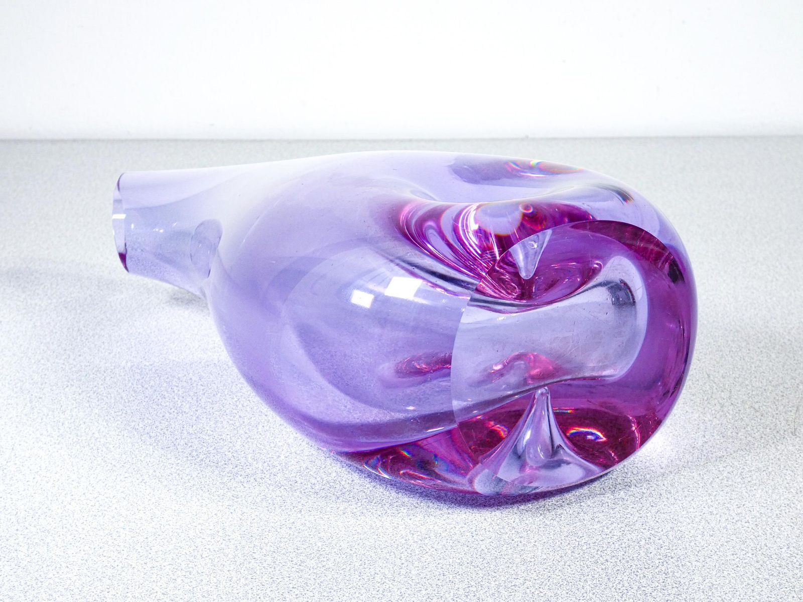 photo for sale Sevres Blown Glass Vase, Iridescent Coloring. France, 1980s