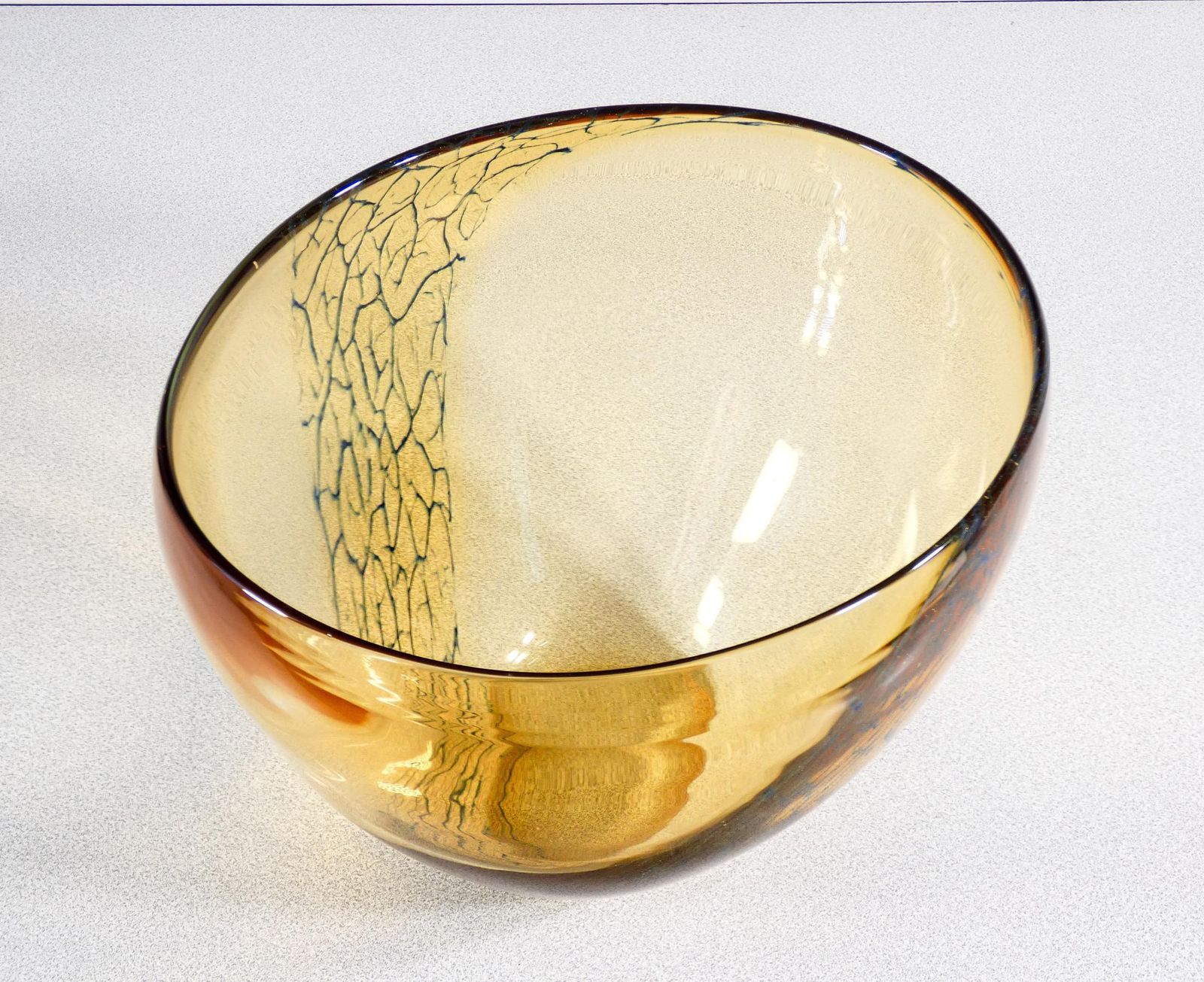 photo furniture Large Vase, Cup Signed Seguso Vetri D'arte In Blown Glass. Anni 60