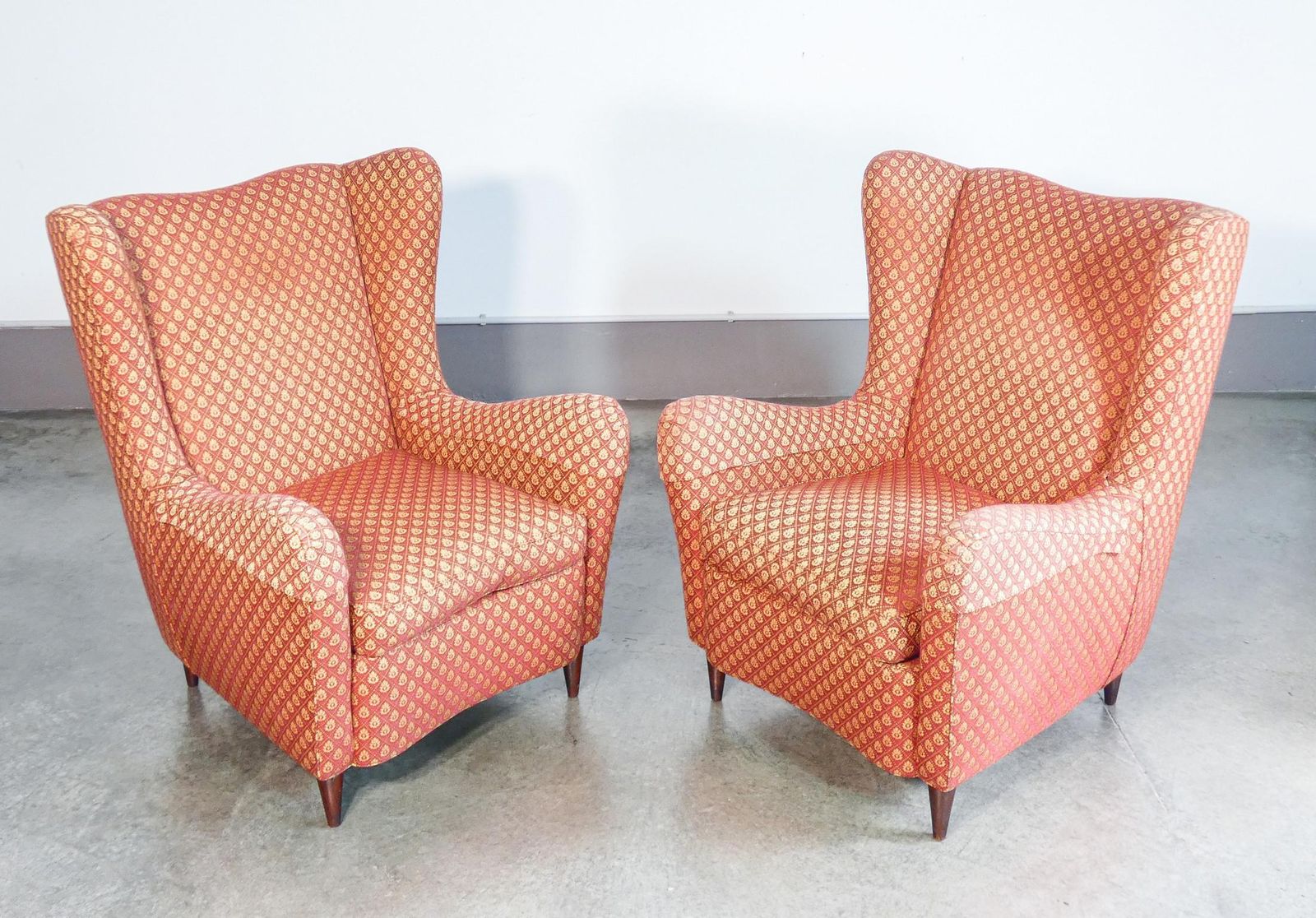 Pair Of Armchairs In The Style Of Giò Ponti. Italy, 1940s photo Furniture