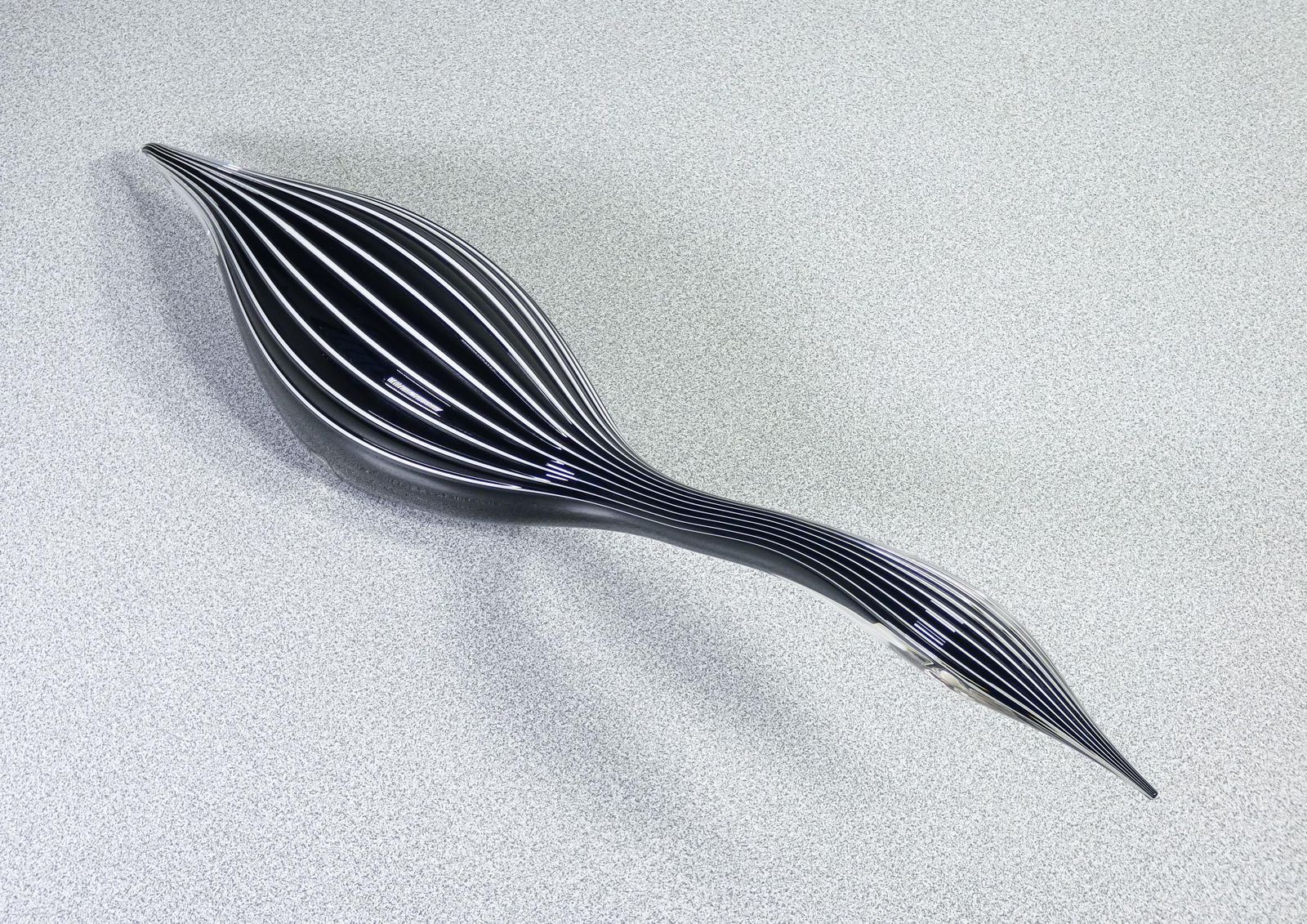 Scultura In Vetro Soffiato "Cigno Nero", Design Di Livio Seguso. Murano, Anni 80 photo Art