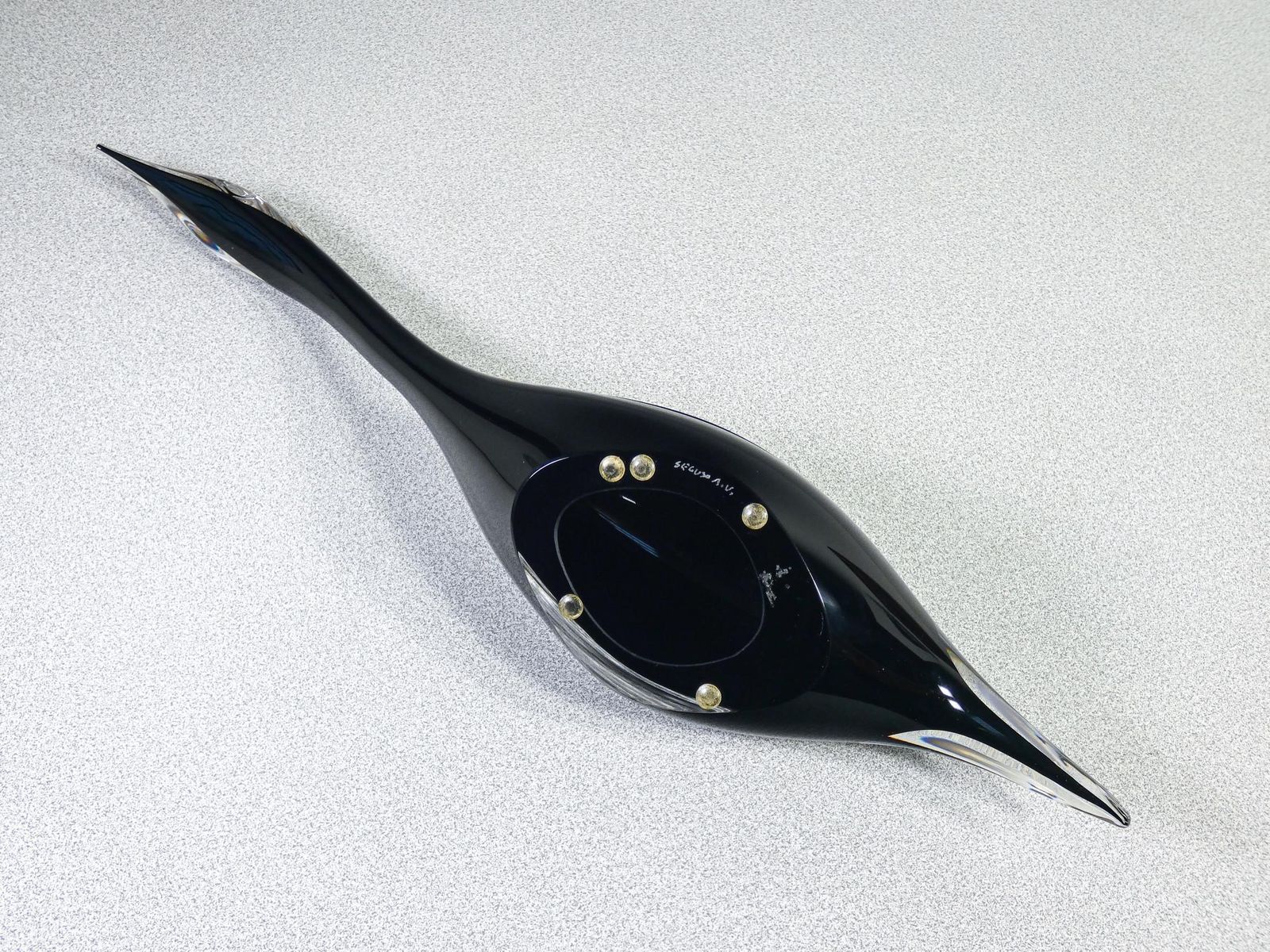 photo for sale Scultura In Vetro Soffiato "Cigno Nero", Design Di Livio Seguso. Murano, Anni 80