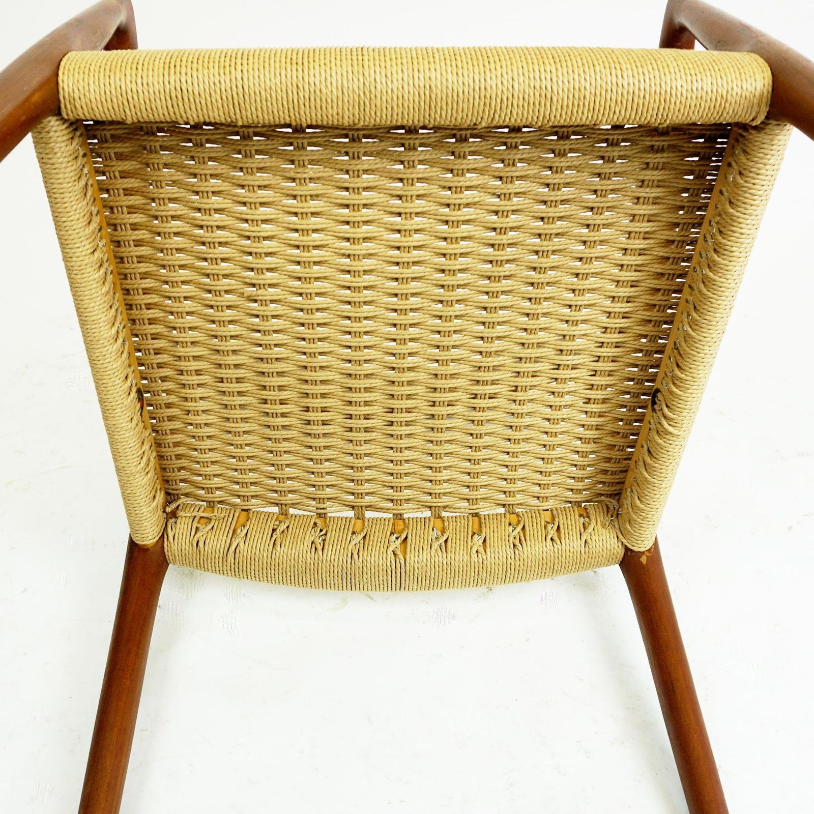 photo buy Scandinavian Modern Mod. 57 Teak And Papercord Armchair By Niels Otto Moller