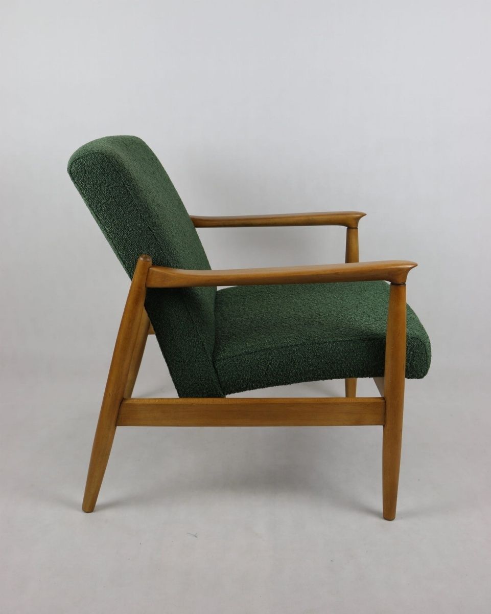 Gfm 64 Armchair, Designed By Edmund Homa From The 70s, Green Boucle photo furniture