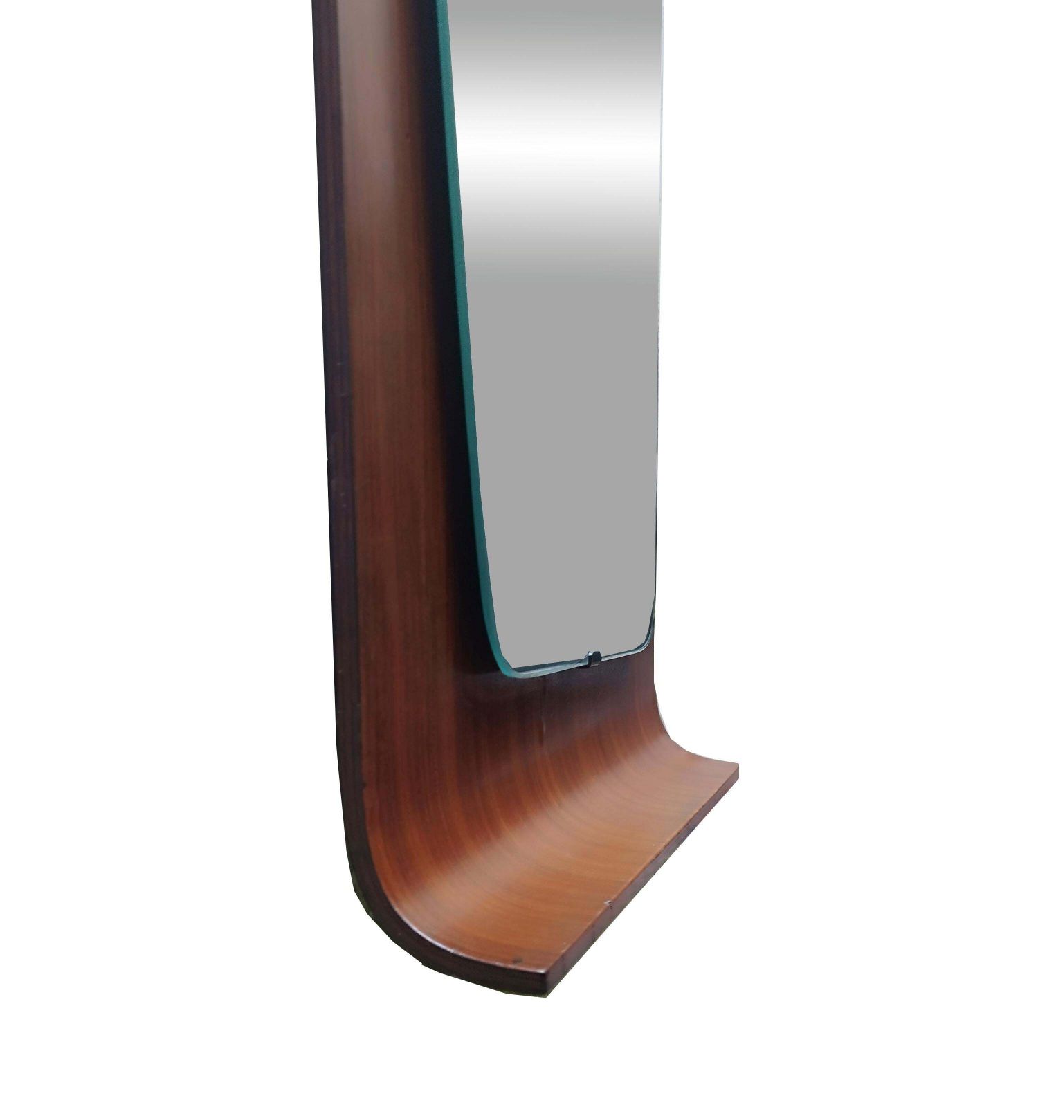Franco Campo & Carlo Graffi For Home Bent Plywood Wall Mirror, Italy, 1960s photo Home Decor