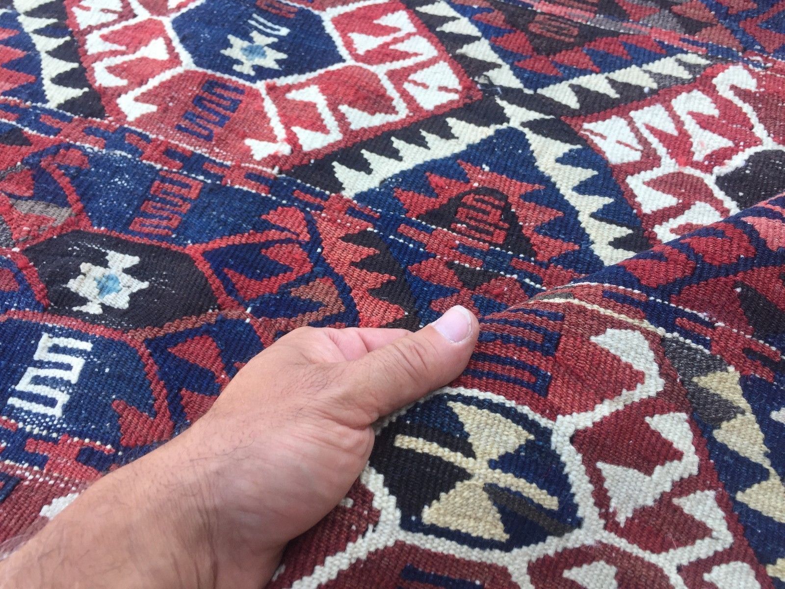 photo furniture Antique Turkish Kilim Rug 182x130cm Shabby Vintage Old Wool Country Home Kelim