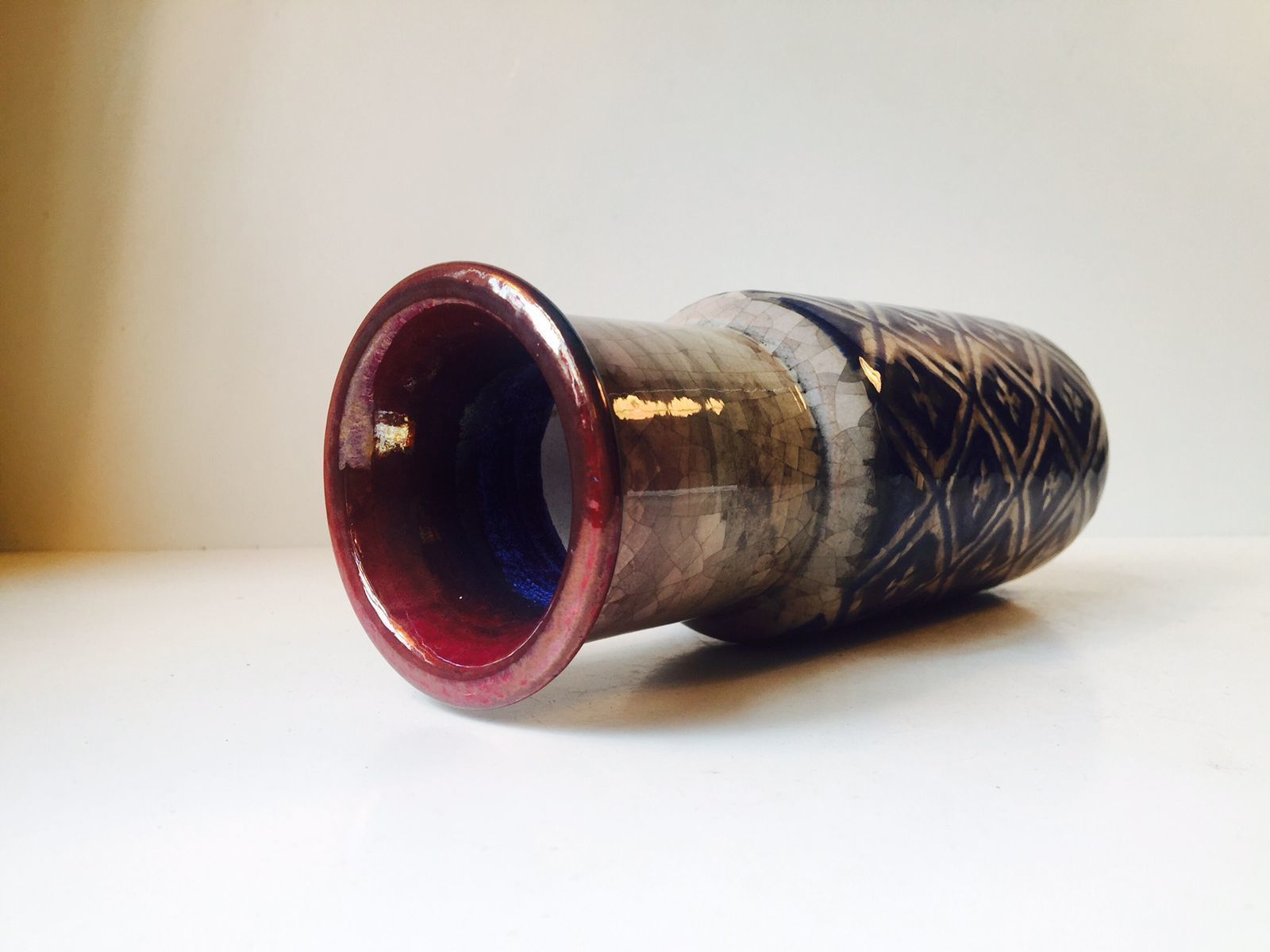 Persia Glazed Modernist Stoneware Vase By Marianne Starck For Michael Andersen & Son, 1960s photo Home Decor