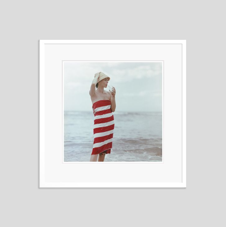 Slim Aarons 'Pussyfooting' Framed White photo furniture