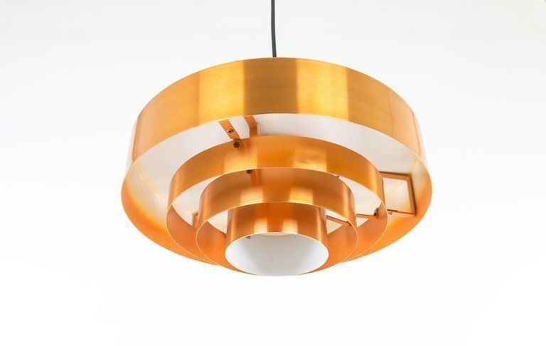Copper Roulet Pendant By Jo Hammerborg For Fog & Mørup, 1960s photo 920.0