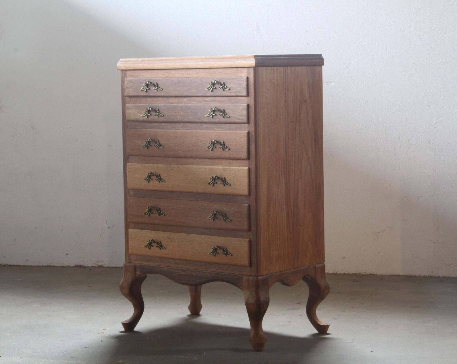 photo furniture Danish 1960s Highboy 6 Drawer Dresser In Oak