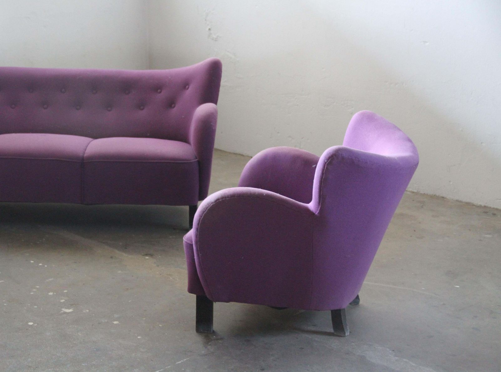 Style Of Fritz Hansen & Flemming Lassen, Sofa Lounge Chair photo for sale