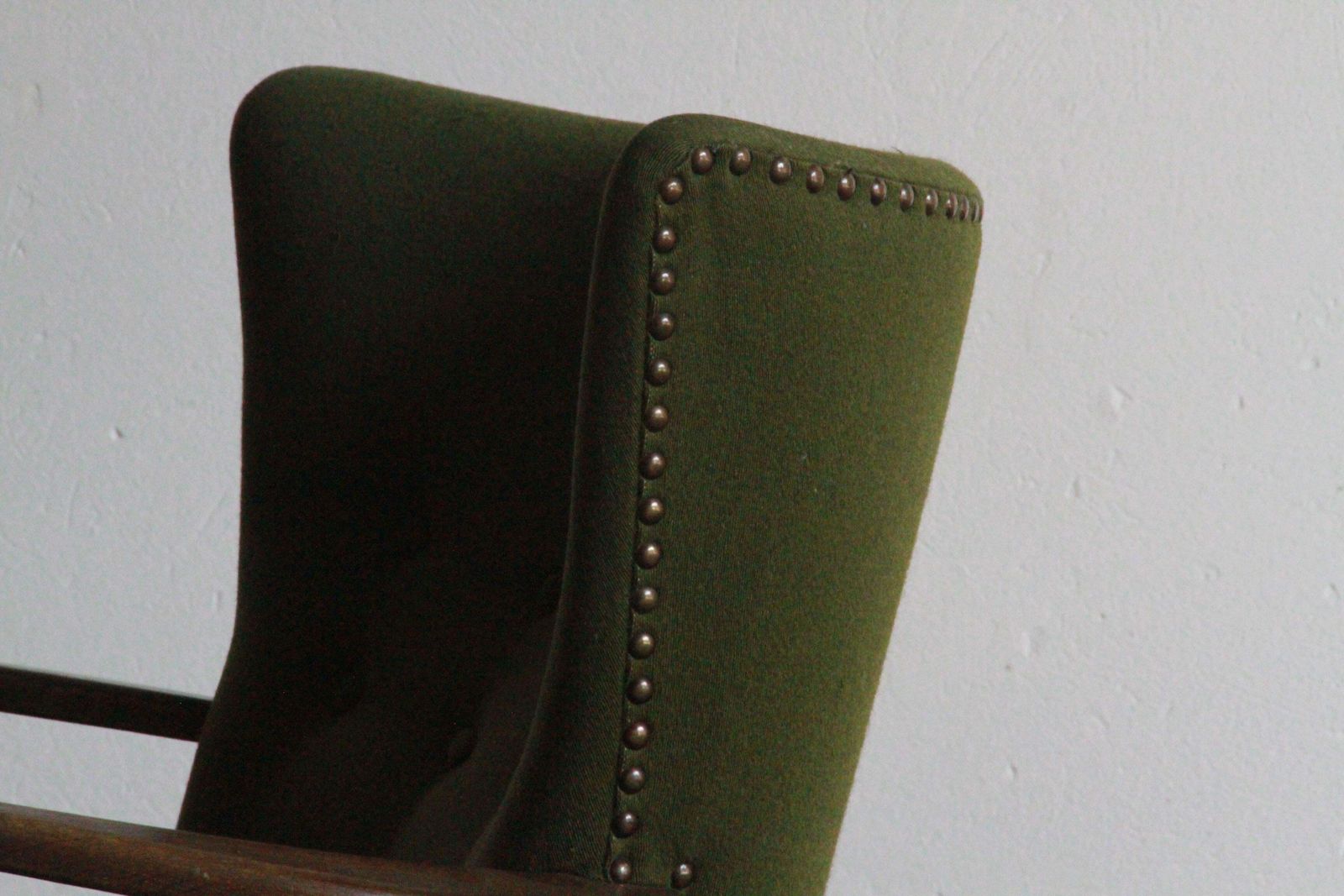 Furniture Mid Century Lounge Chair In Dark Stained Oak In The Style Of Of Viggo Boesen, 19 photo