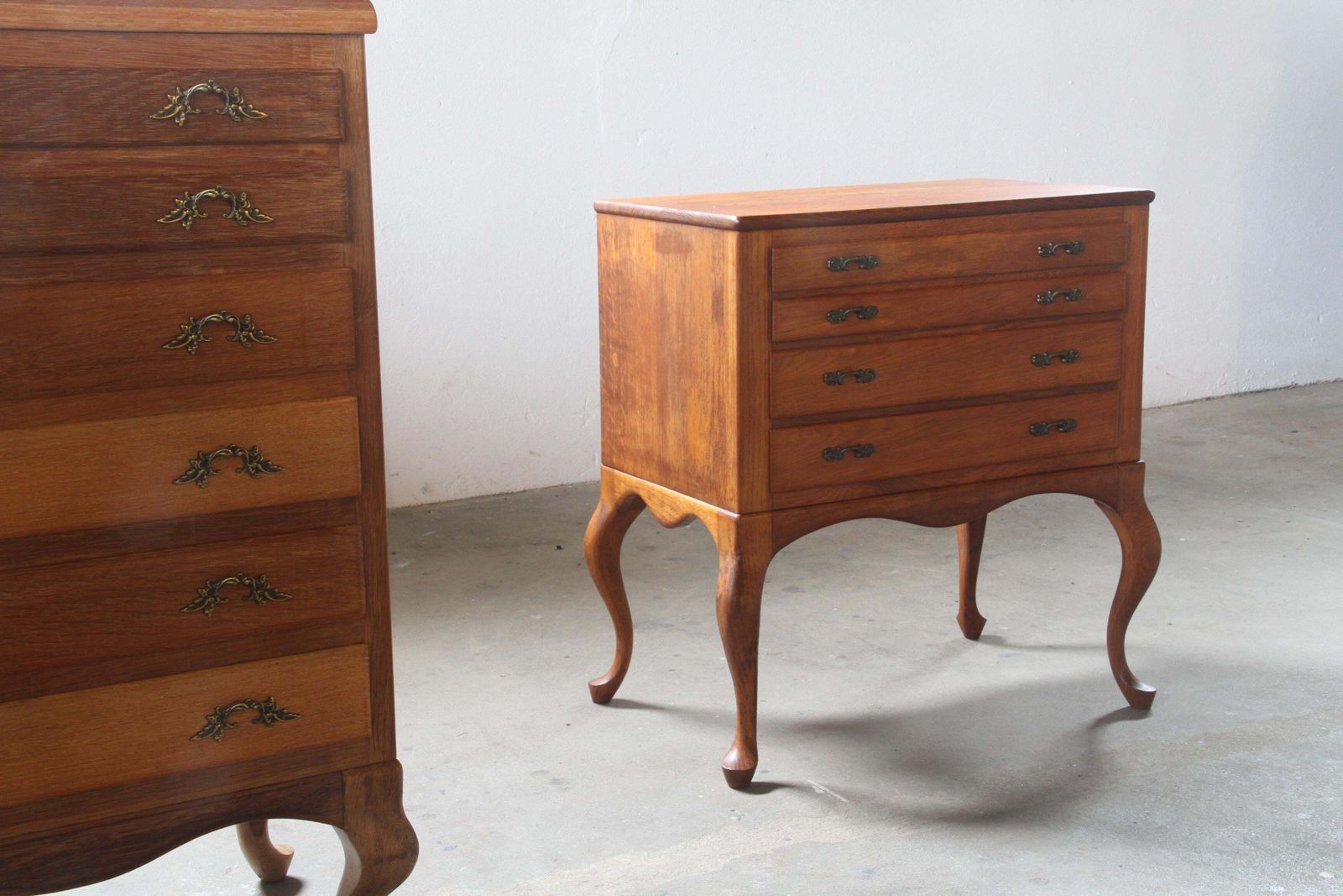 Danish 1960s Bedside/Nighstand 4 Drawer Dresser In Oak photo vinterior