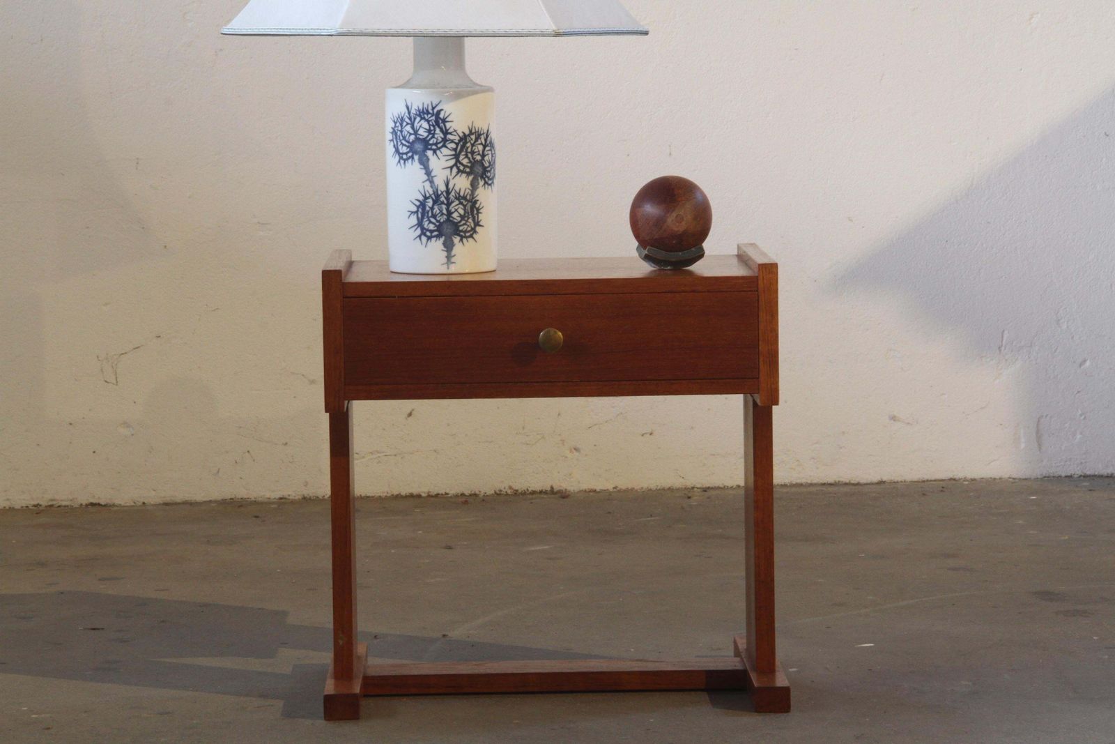 Danish Mid Century Teak Bedside Table Nightstand, 1960s photo for sale