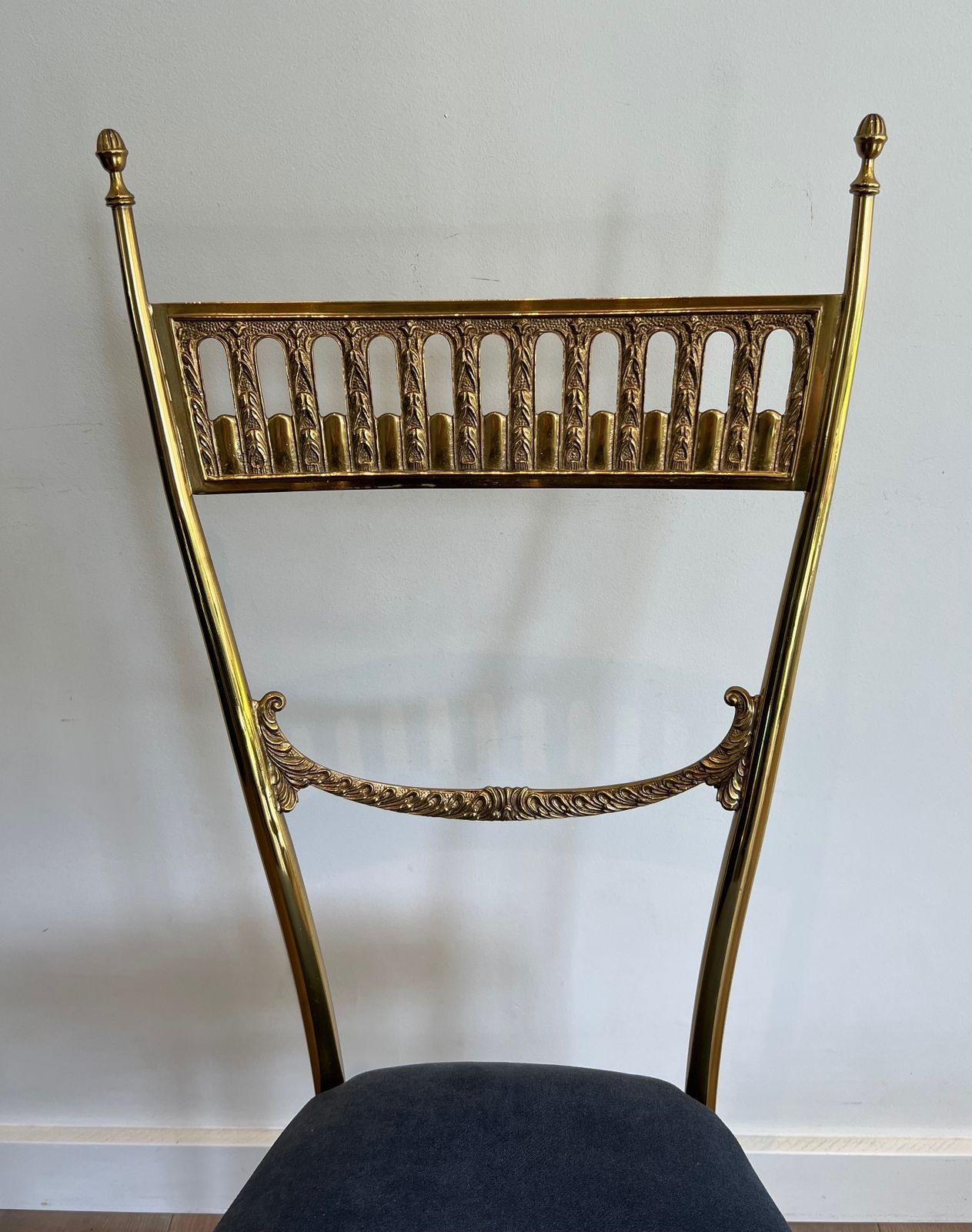 Pair Of Neoclassical Brass Chairs From Maison Jansen photo 2850.0