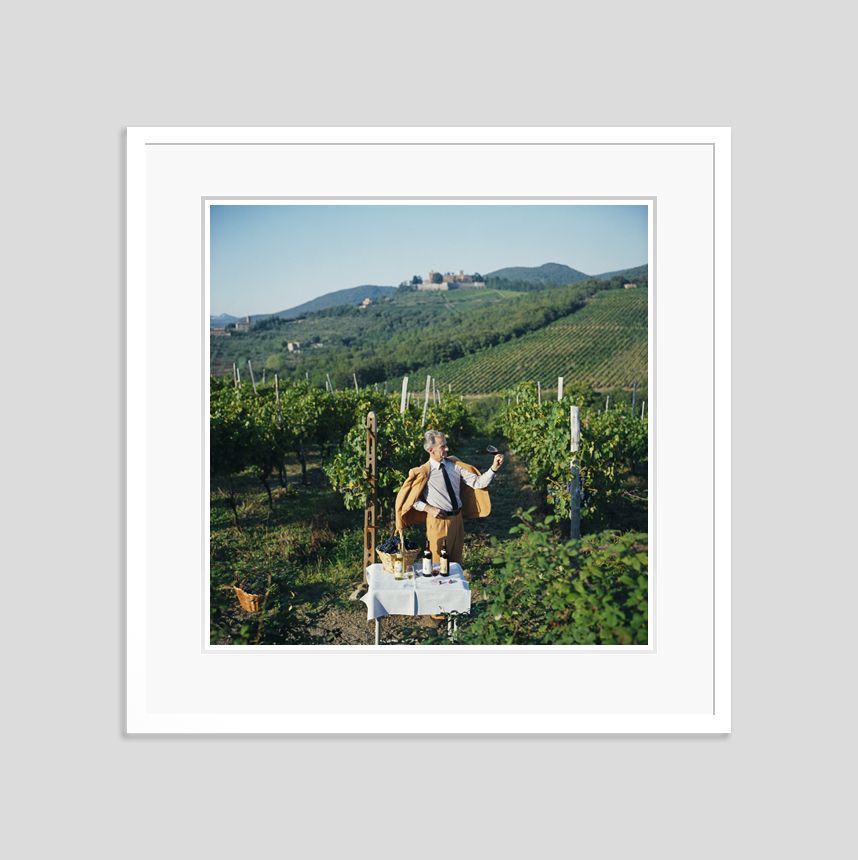 Slim Aarons 'Barone Bettino Ricasoli' Framed White photo furniture