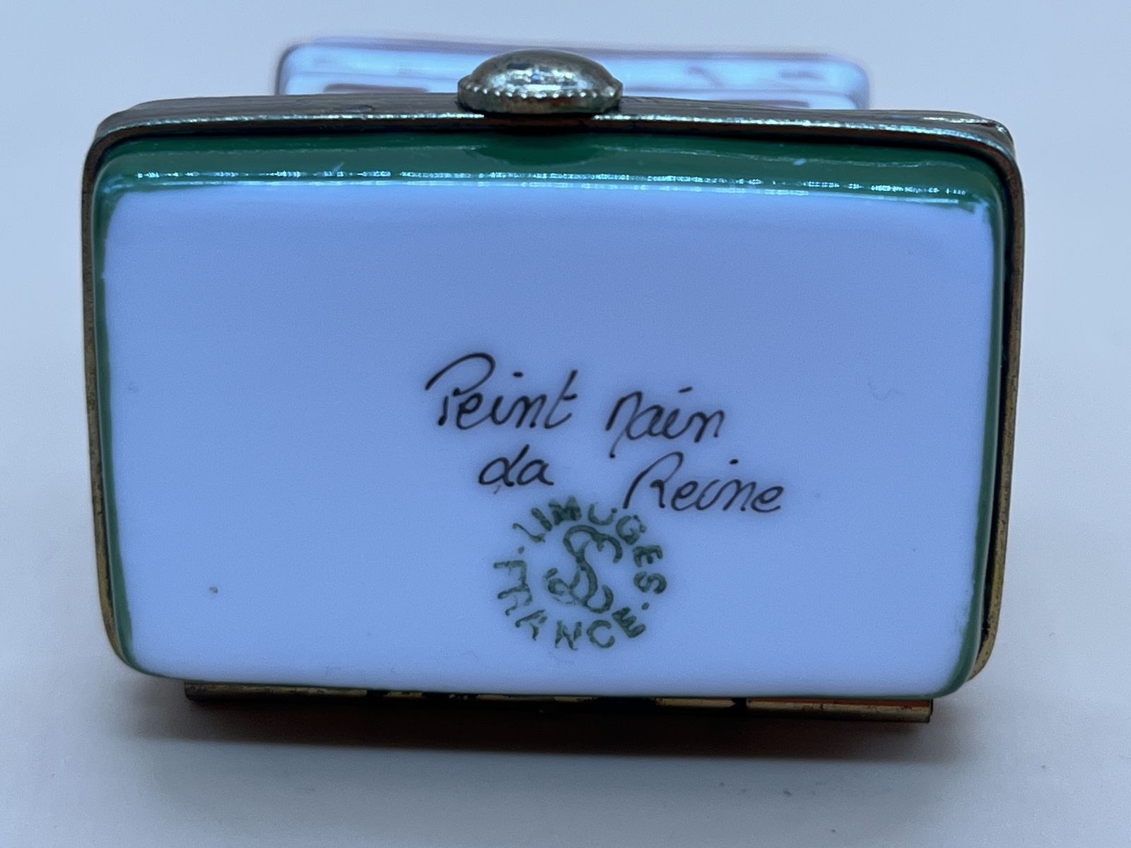 Limoges Porcelain France Arc De Triomphe Shaped Peint Main Trinket / Jewelry Box. photo buy