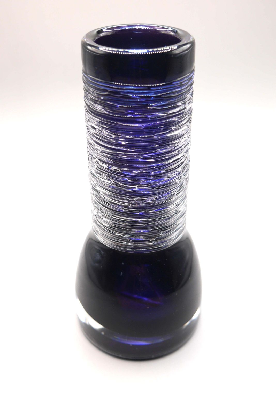 Purple Glass Vase By Bengt Edenfalk For Skruf, Sweden, 1970s, Signed And Dated photo Home Decor