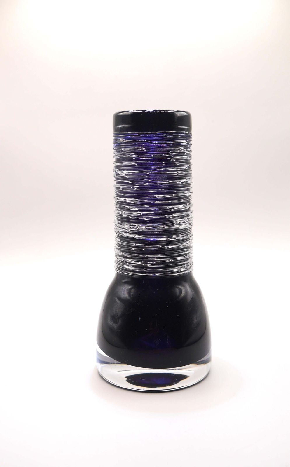 photo furniture Purple Glass Vase By Bengt Edenfalk For Skruf, Sweden, 1970s, Signed And Dated