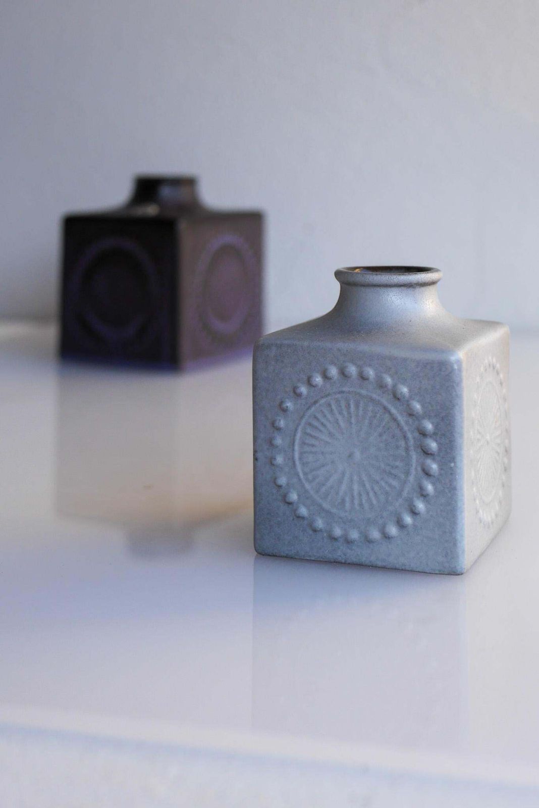Pair Of Vases By Göran Andersson For Upsala Ekeby, Sweden, 1960s photo vintage