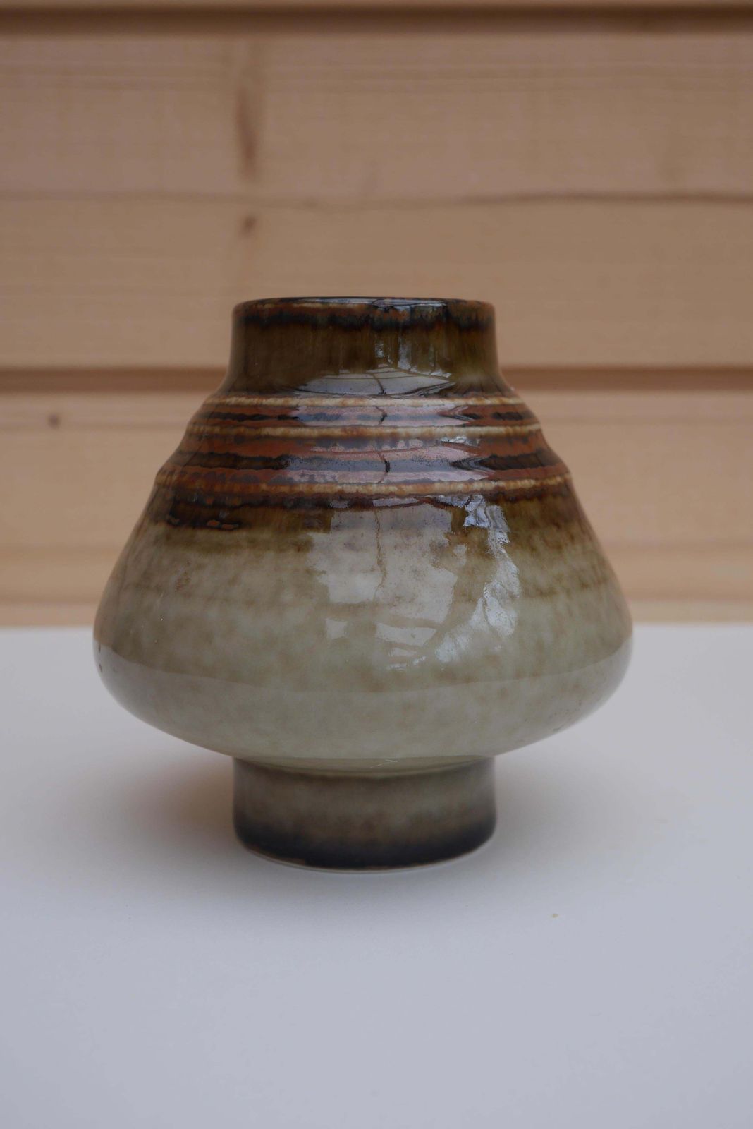 photo for sale Pair Of Vases By Olle Alberius From The 'Bamboo' Series For Rörstrand