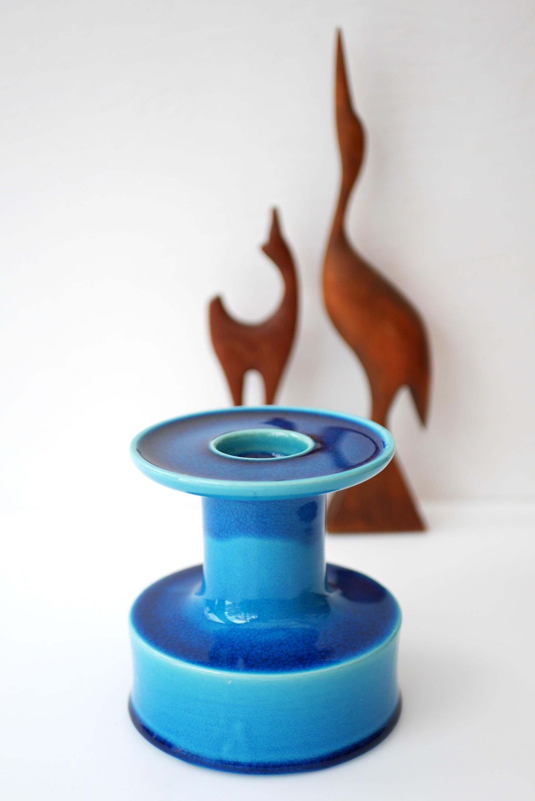 Home Decor 'Lazur' Vase By Stig Lindberg For Gustavsberg, Sweden. photo