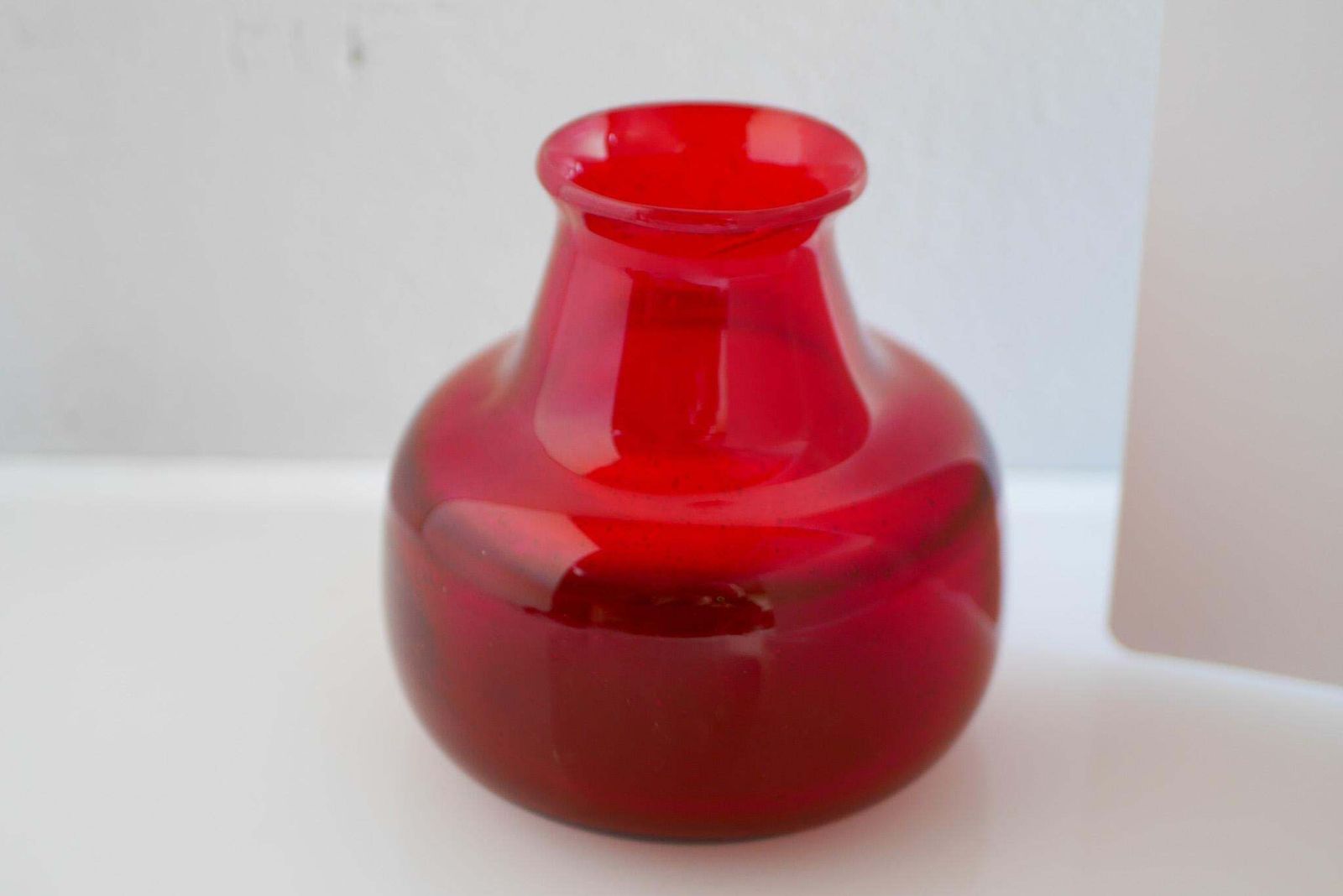 photo furniture Scandinavian Mid Century Modern Design Art Glass Vase By Erik Höglund, Sweden