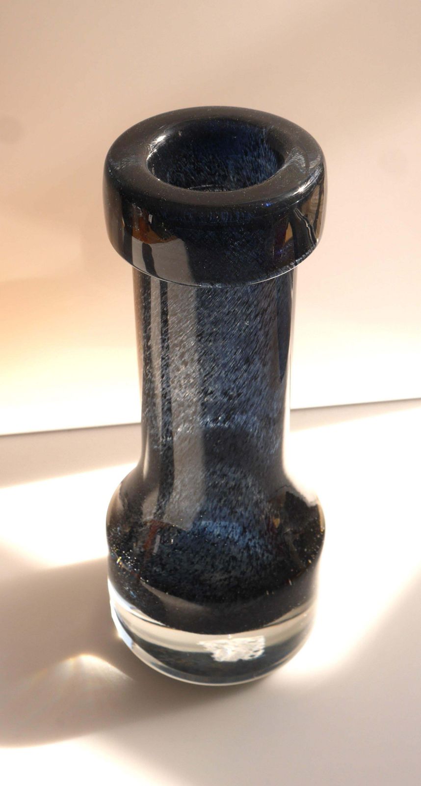 Blue Glass Vase Known As "Oxid" By Bo Borgström For åseda, Sweden photo buy