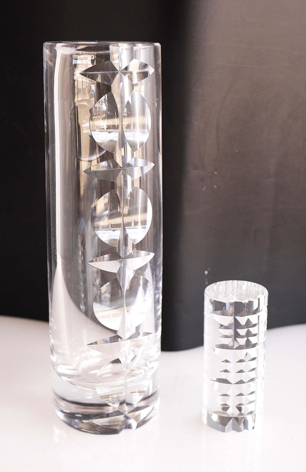 Mona Morales Crystal Hand Cut Decorative Art Vase And Art Object, Kosta, Sweden photo buy