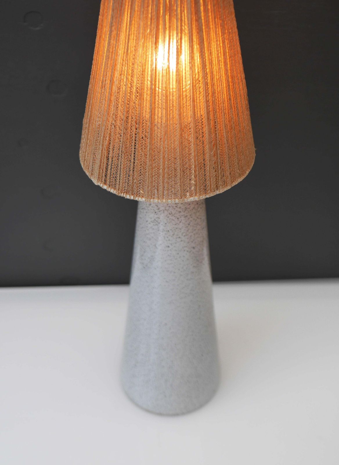 Lighting An Elegant Glass Art Table Lamp Made By Bengt Orup For Hyllinge Glasbruk, Sweden photo