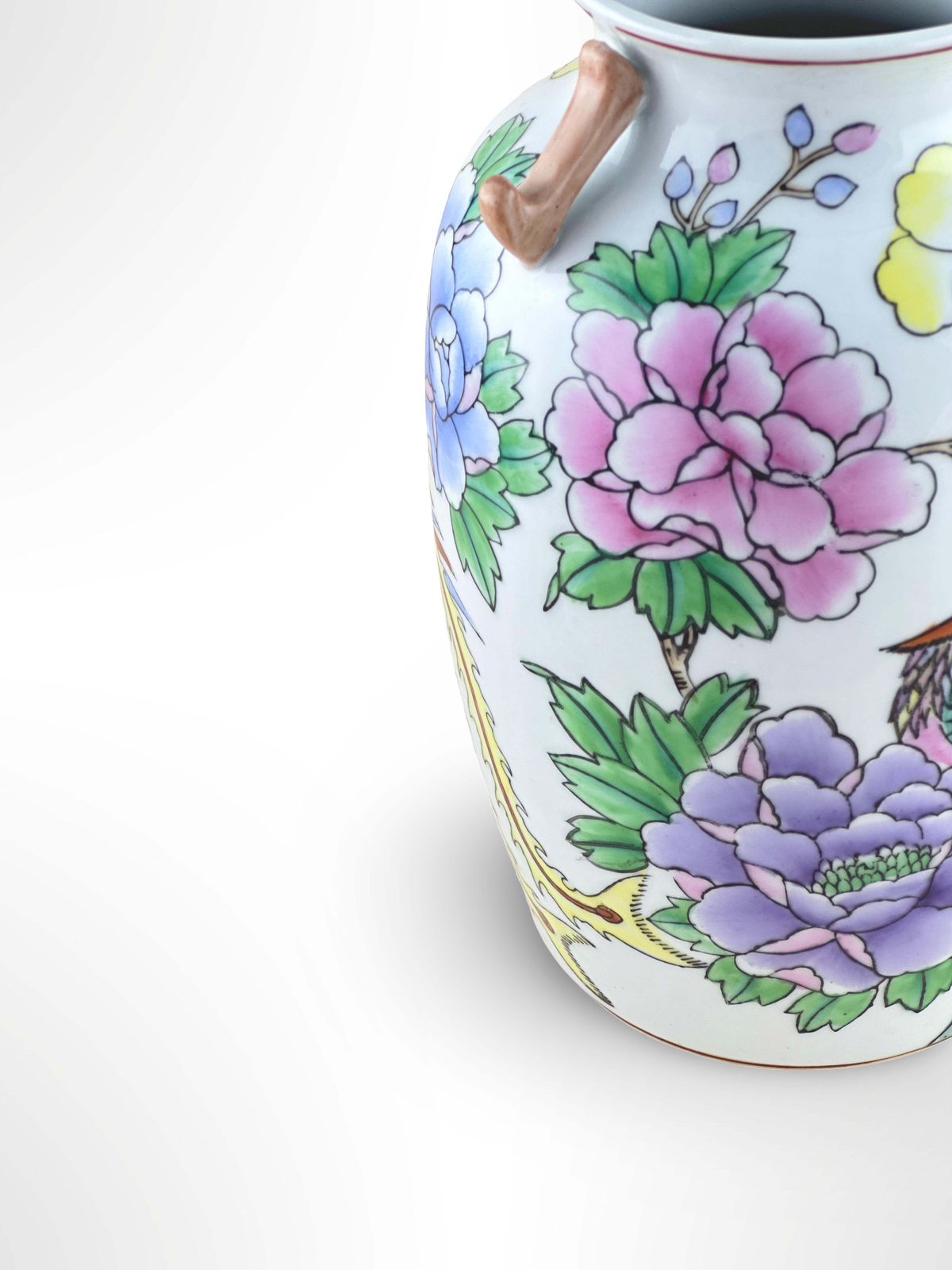 1960s Chinese Kangxi Style Porcelain ‘Hu’ Vase With Dragon Handles photo 100.0