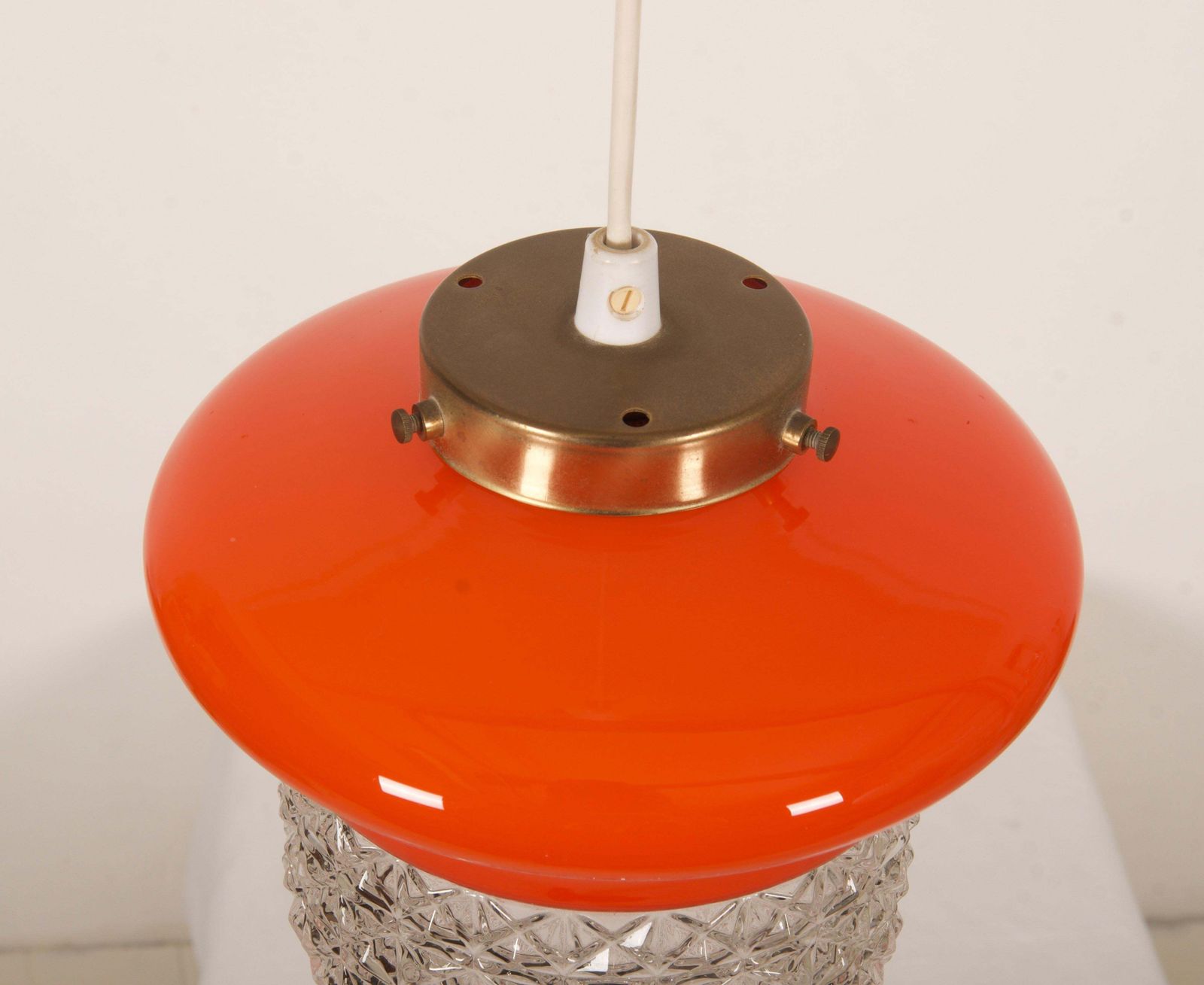 Scandinavische Oranje Glazen Hanglamp photo buy