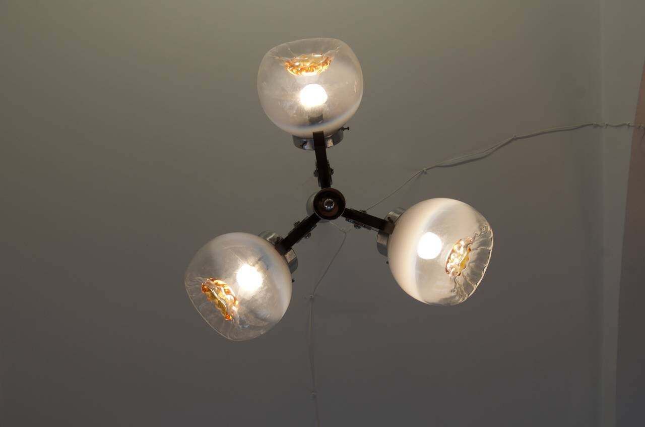Three Mazzega Globes Murano Chandelier photo 742.0
