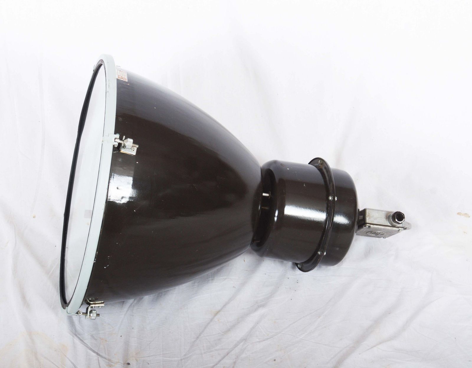 Large Black Czech Factory, Industrial Pendant Lamp photo 525.0