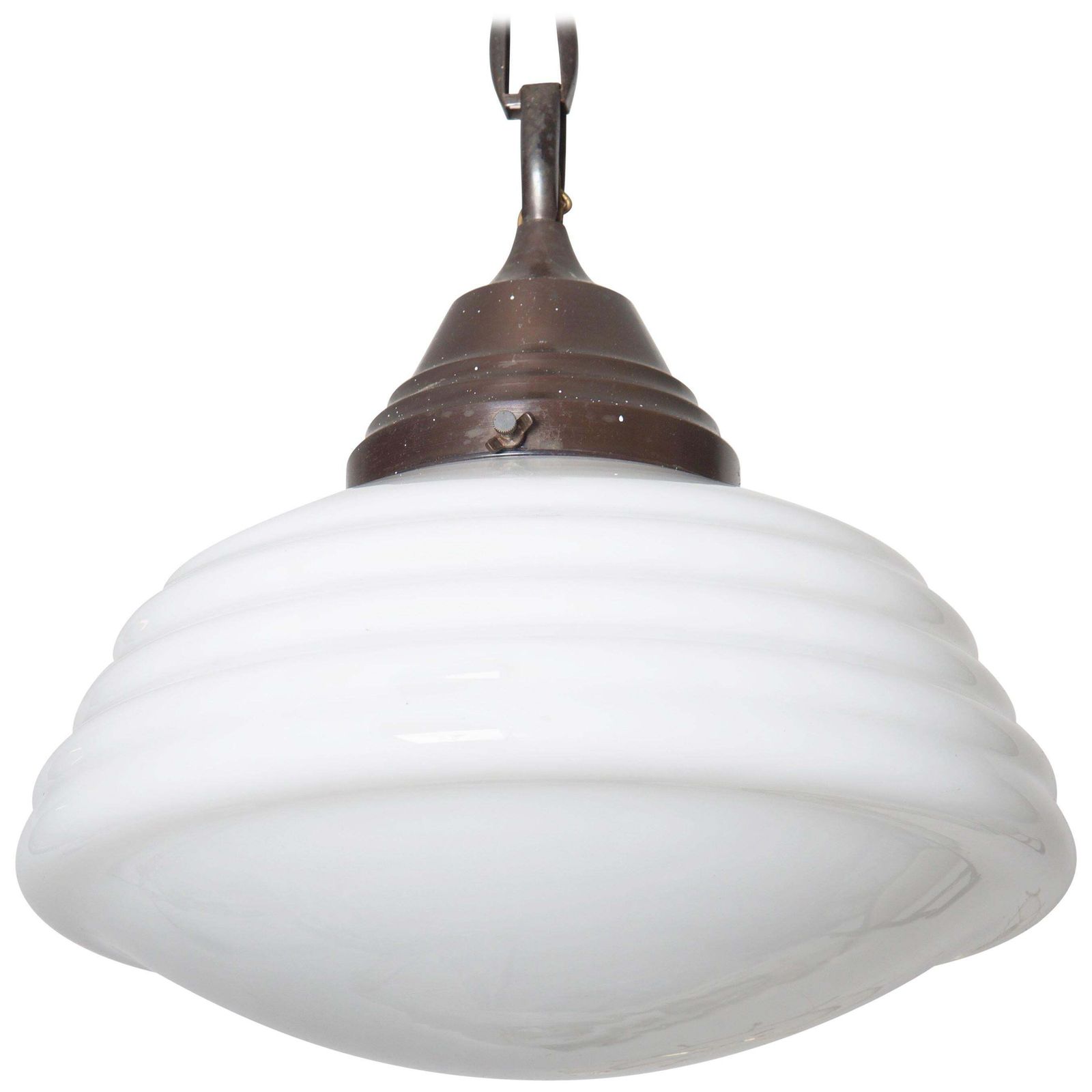 Art Deco Opaline Glass Pendants
