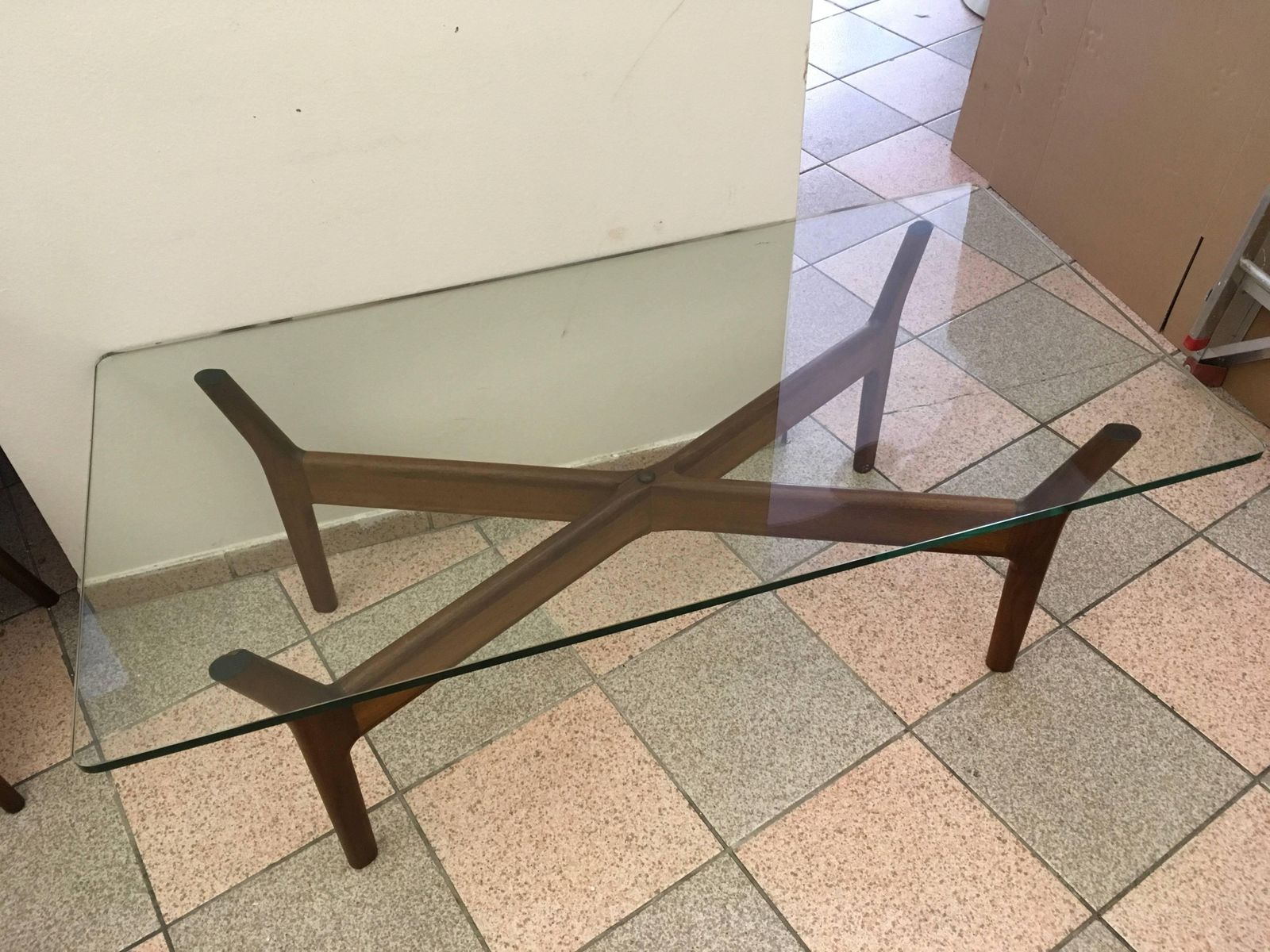 Mid Century Teak, Glass Coffee Table By Alf Svensson photo Furniture