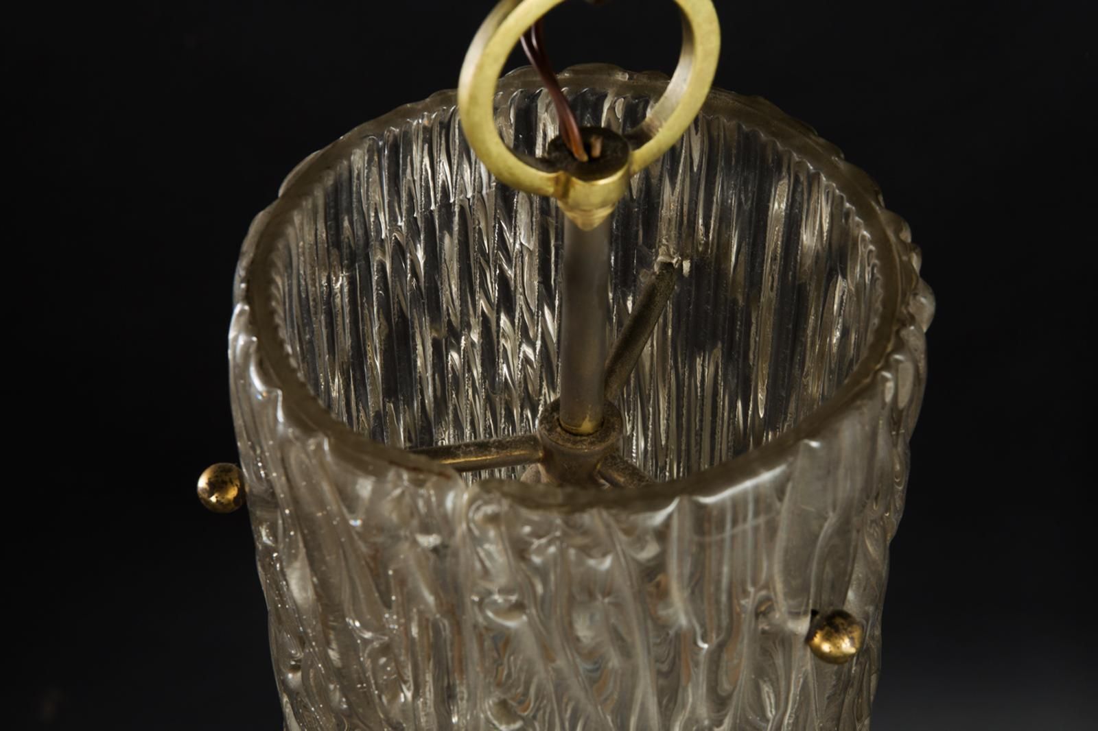 Structured Glass Pendant Chandelier By J.T. Kalmar photo Lighting