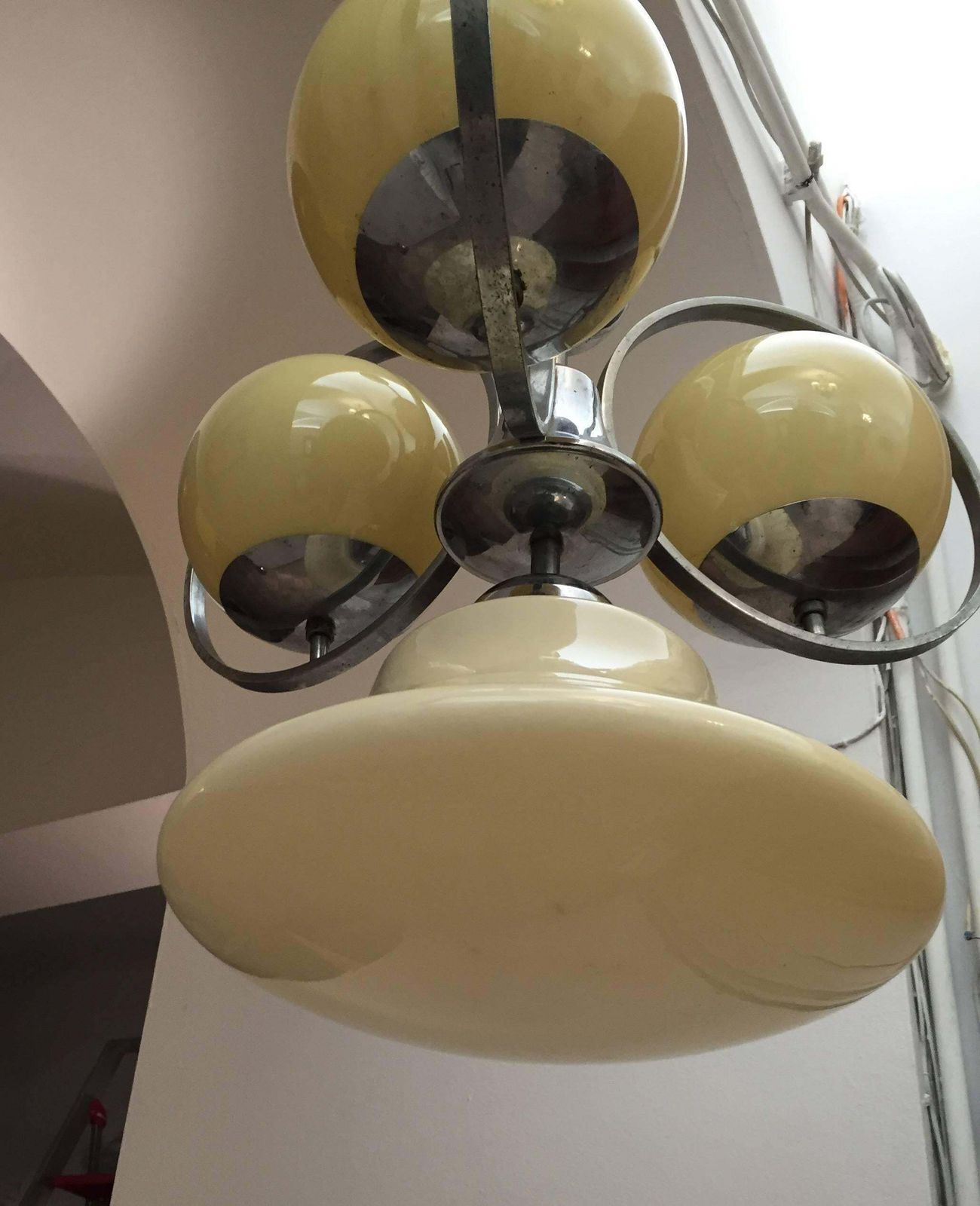 Art Deco Ball Chandelier photo for sale