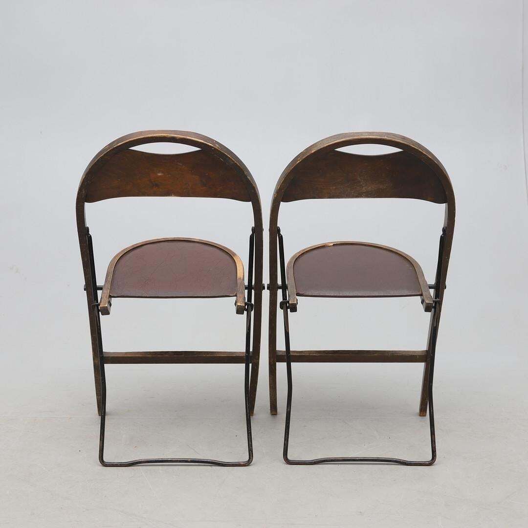 Pair Of Swedish Folding Chairs By Uno åhrén For Gemla, 1930s photo buy