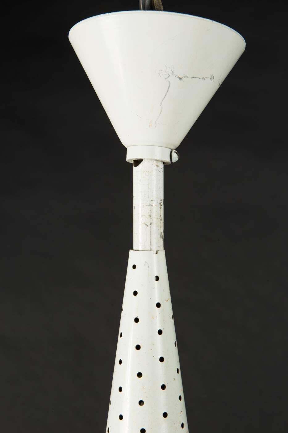 French Pendant Light Attributed To Mathieu Matégot For Holophane photo Lighting