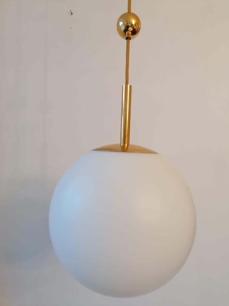 Art Deco Opaline Glass Ball Pendants photo 771.0