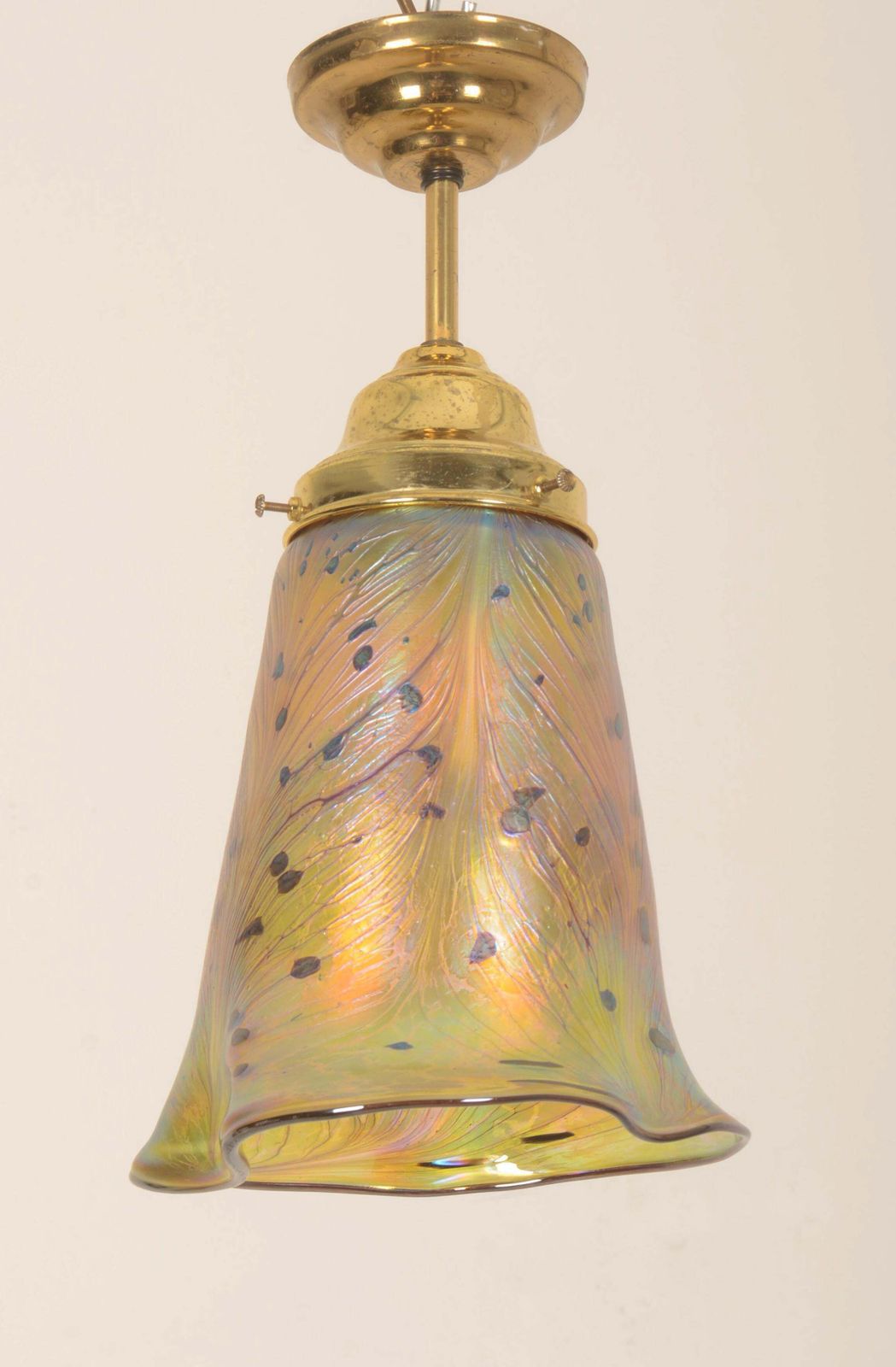 Art Nouveau Yellow/Gold Pendant Lamp photo furniture