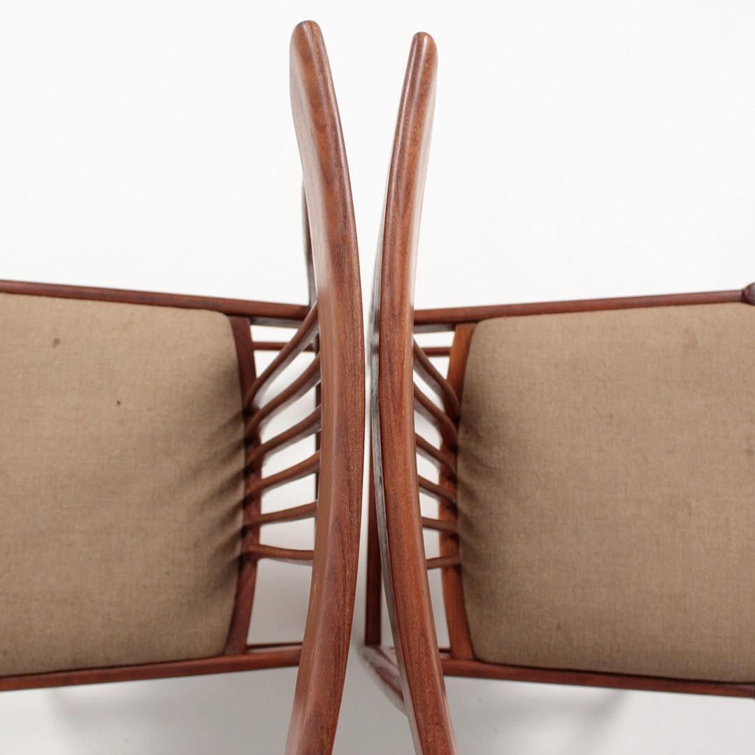 Set Of Two Dining Room Chairs In The Style Of Arne Vodder photo buy