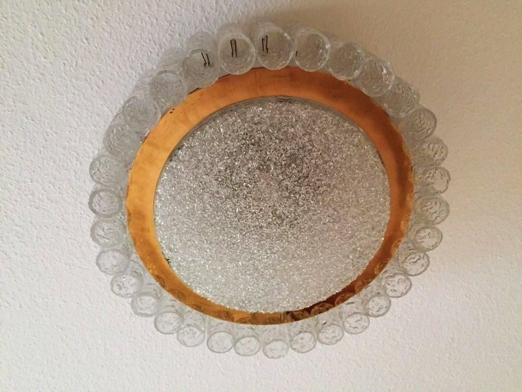 Mid Century Glass Tube Flush Mount Chandelier By Doria Leuchten photo vinterior
